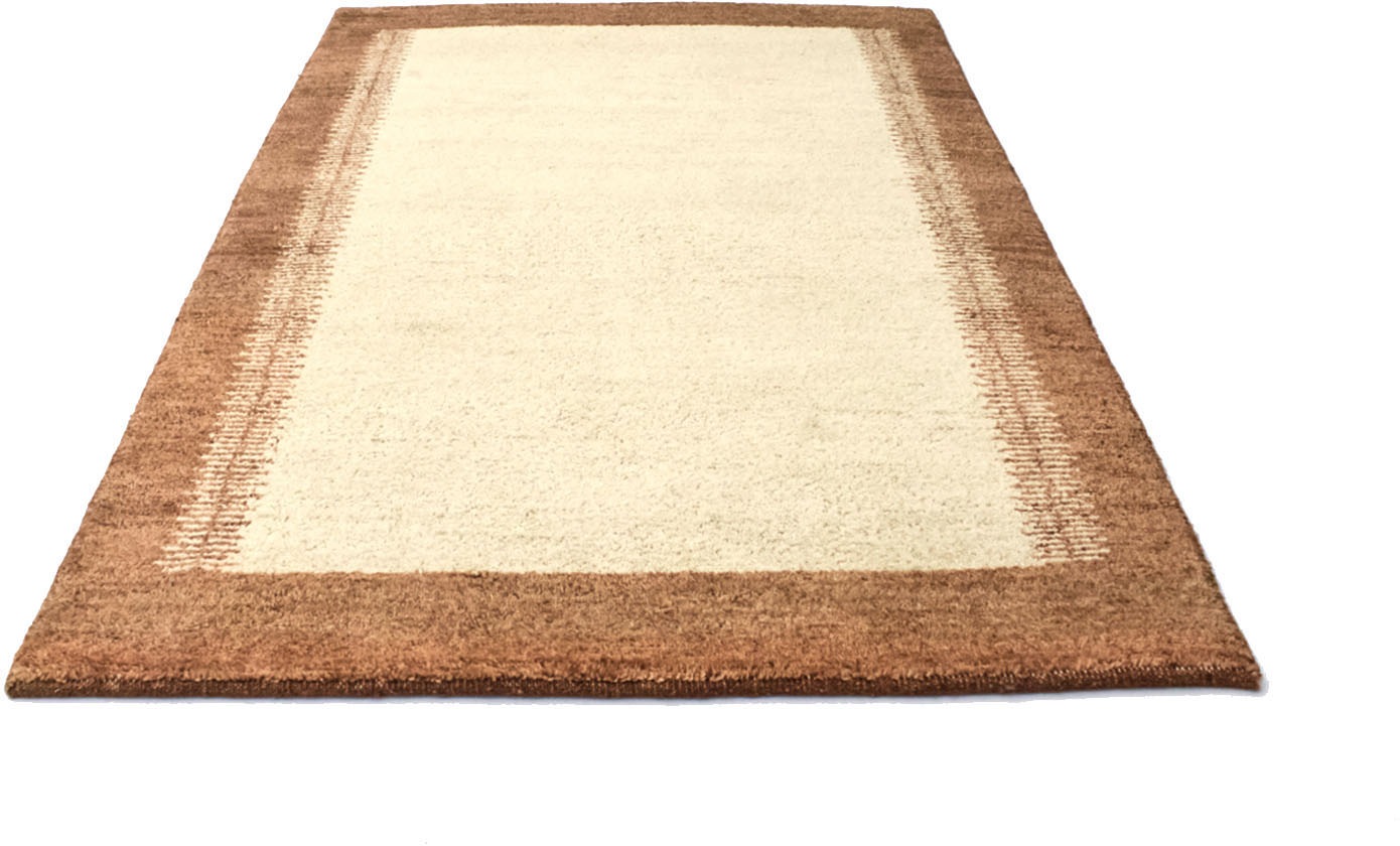 morgenland Wollteppich »Gabbeh Teppich bequem beige«, handgeknüpft rechteckig, schnell handgeknüpft und bestellen