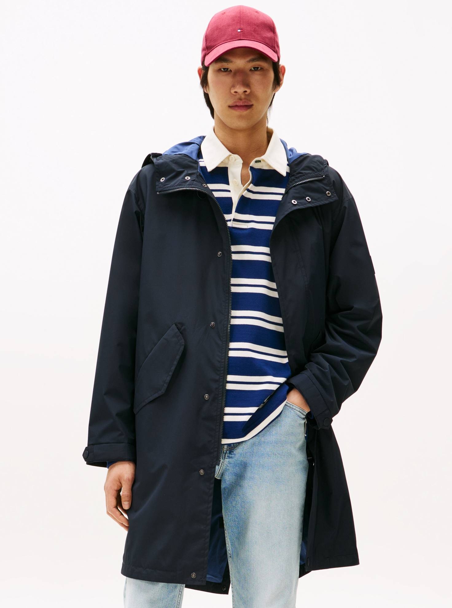 TOMMY HILFIGER Parka »PACKABLE PARKA« mit Kapuze Winterjacke, Outdoorjacke oversize, feste Kapuze, wasserabweisend, Reg Desert Sky L L Jacke von...