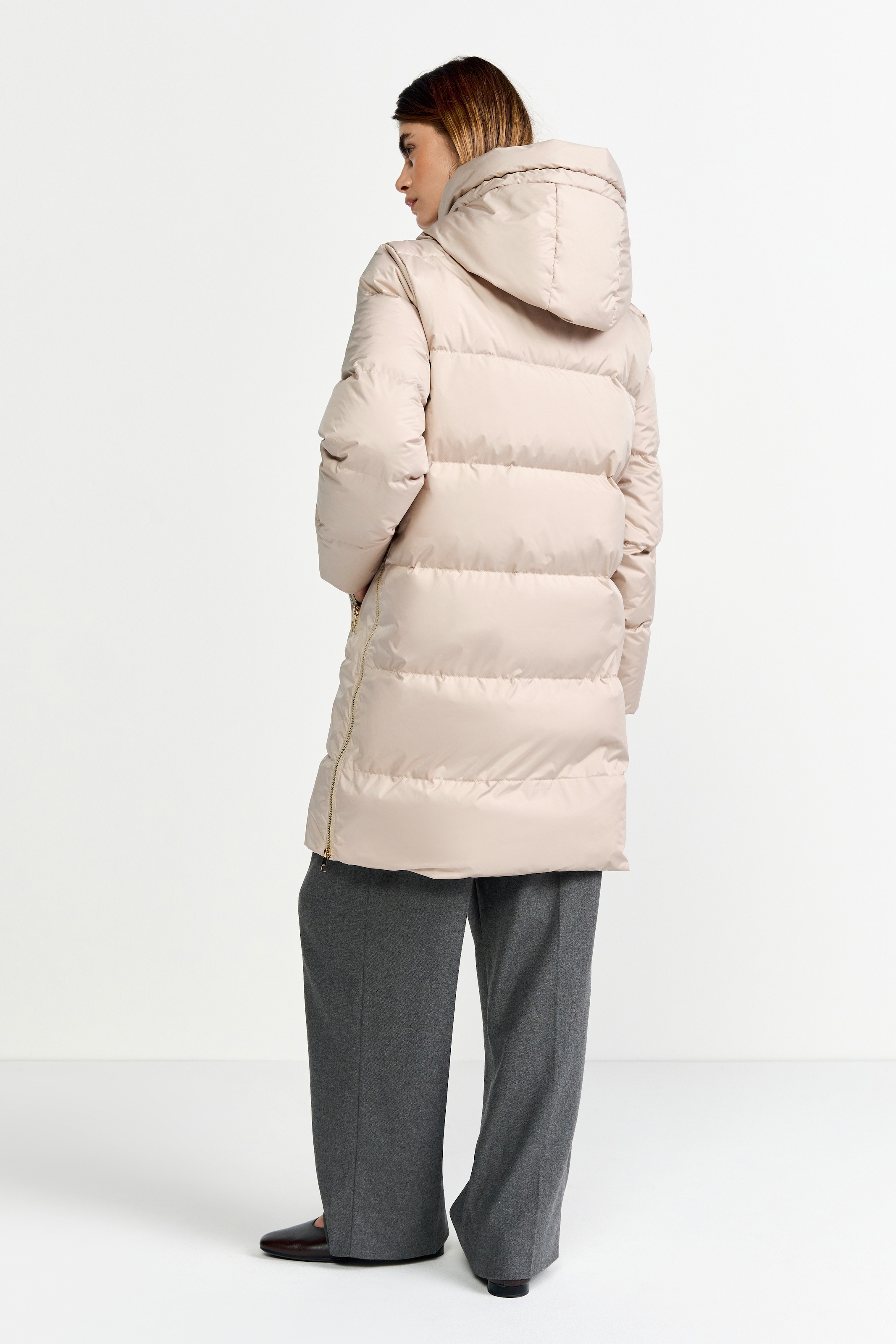 RICHROYAL Steppmantel, oversized, mit Reißverschlüssen an den Seiten, Wintermantel