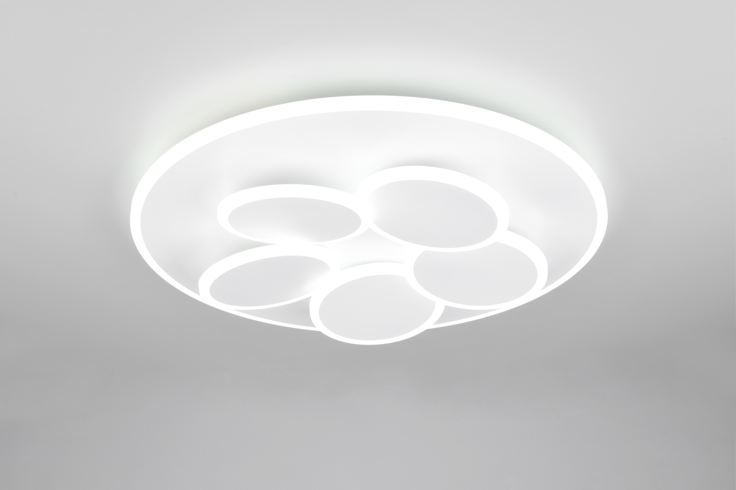 TRIO Leuchten LED Deckenleuchte »MANDALA, LED Deckenlampe mit Fernbedienung, dimmbar CCT Nachtlicht«, 1 flammig, Leuchtmittel LED-Board | LED fest integriert, Memory- und Timerfunktion 4200 Lumen warm- bis kaltweiß 2700-6500K 35W