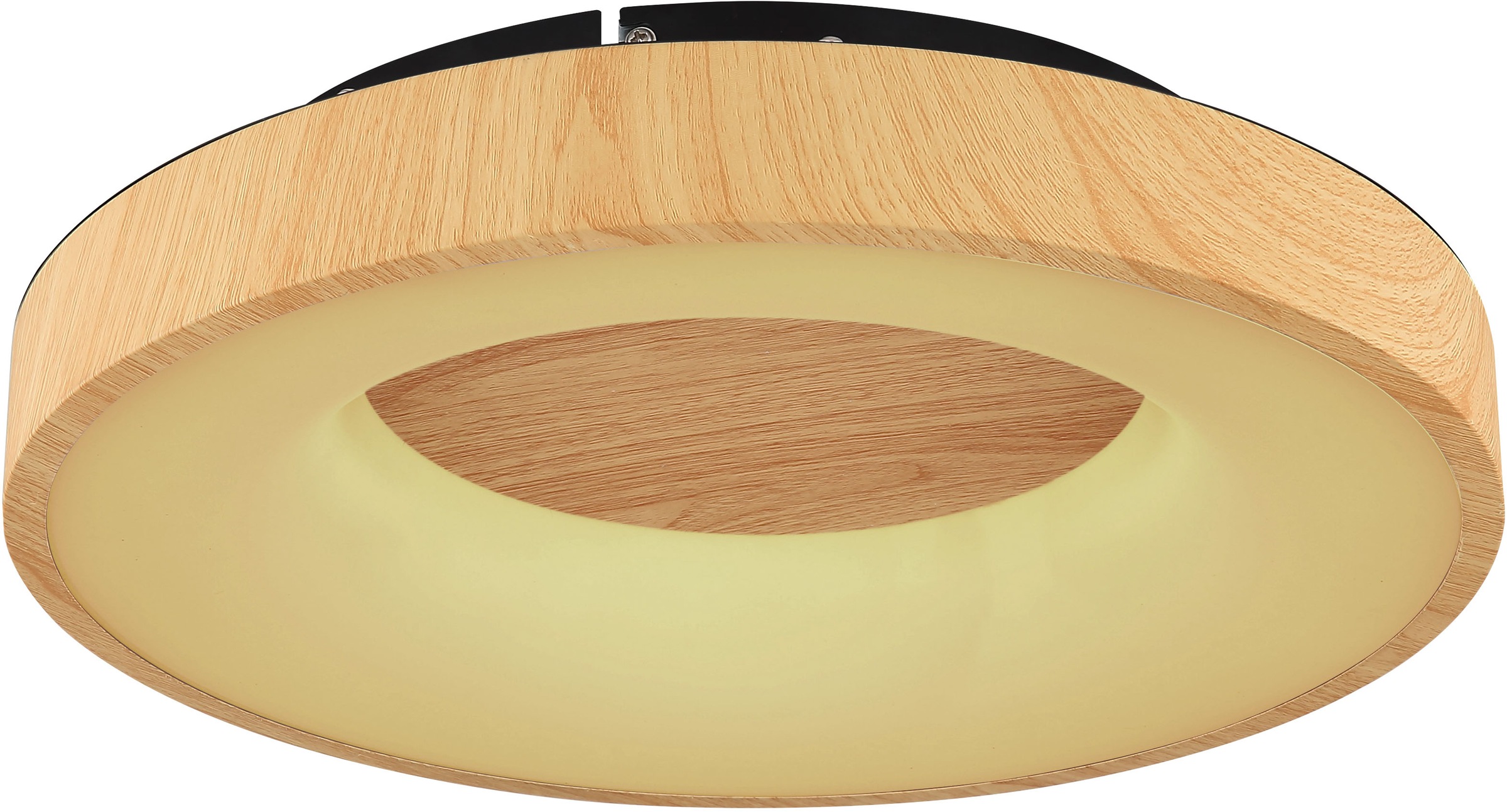 GLOBO LIGHTING LED Deckenleuchte »JOLLI«, Leuchtmittel LED-Modul | LED fest integriert, Deckenlampe/holzoptik/rund/Wohnzimmer/Schlafzimmer/CCT 2700-6000K