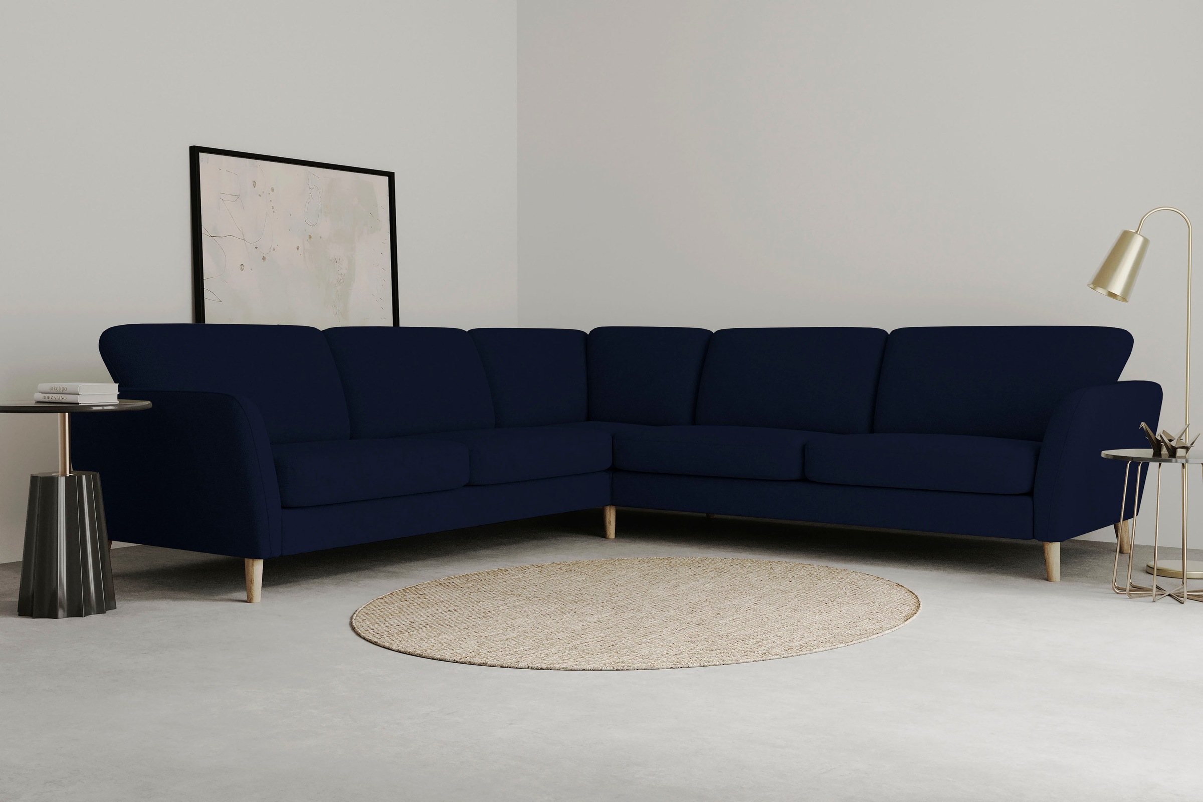 Home affaire Ecksofa »MARSEILLE 278/278 cm, L-Form, Webstoff, Flachgewebe, günstig online kaufen