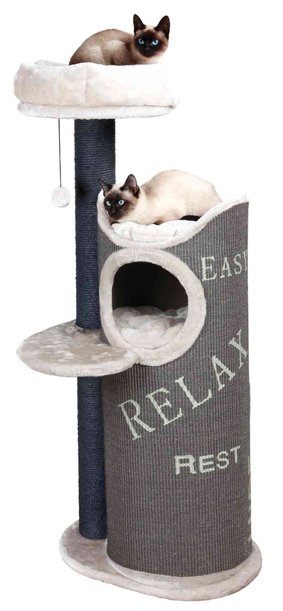 Bild von TRIXIE Kratzbaum »Katzen-Starter-Set Juana«, hoch, inkl. Napf-Set, Napfunterlage und Rasselbälle-Set
