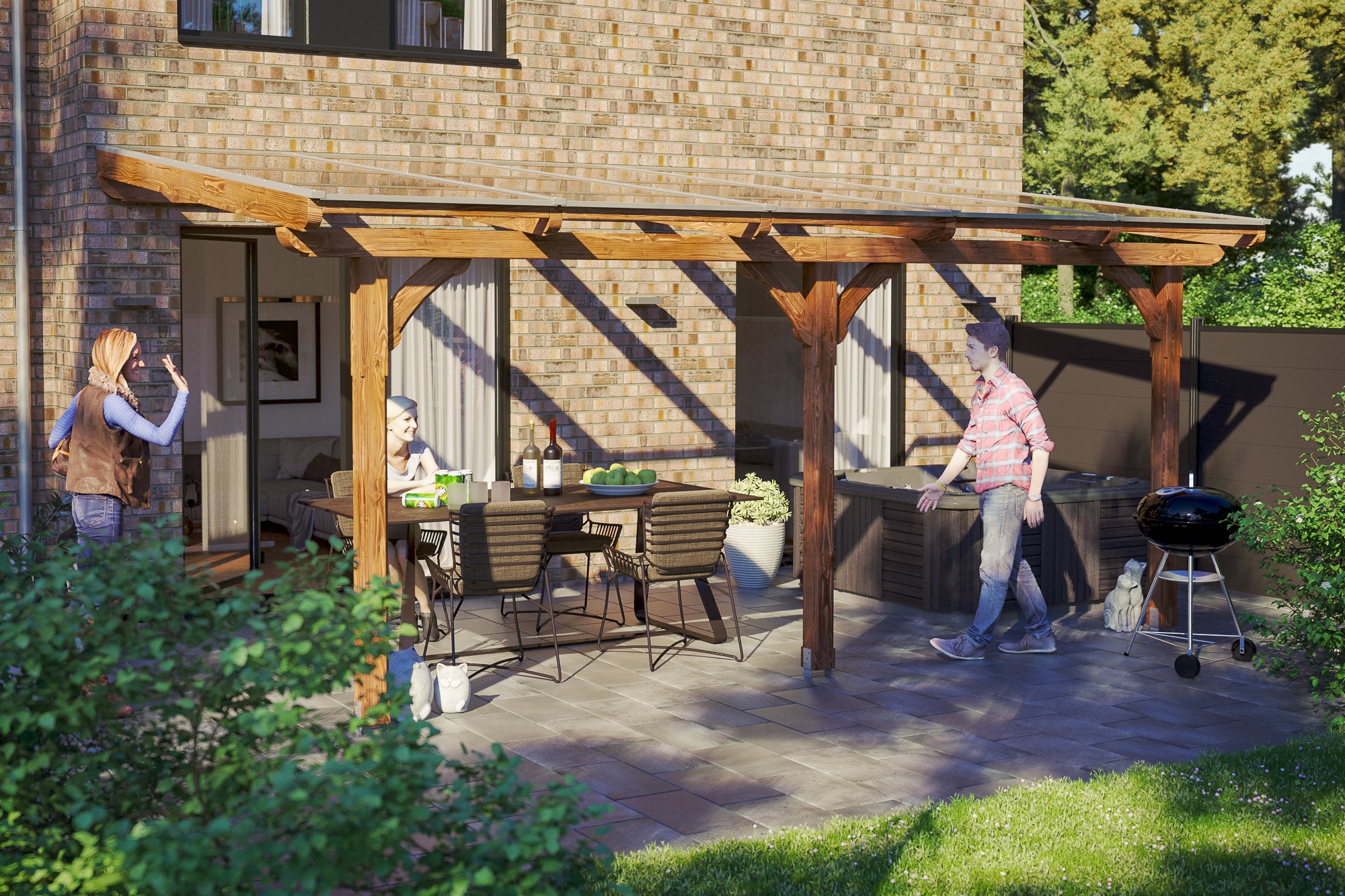 Skanholz Terrassendach »Rimini« Douglasie