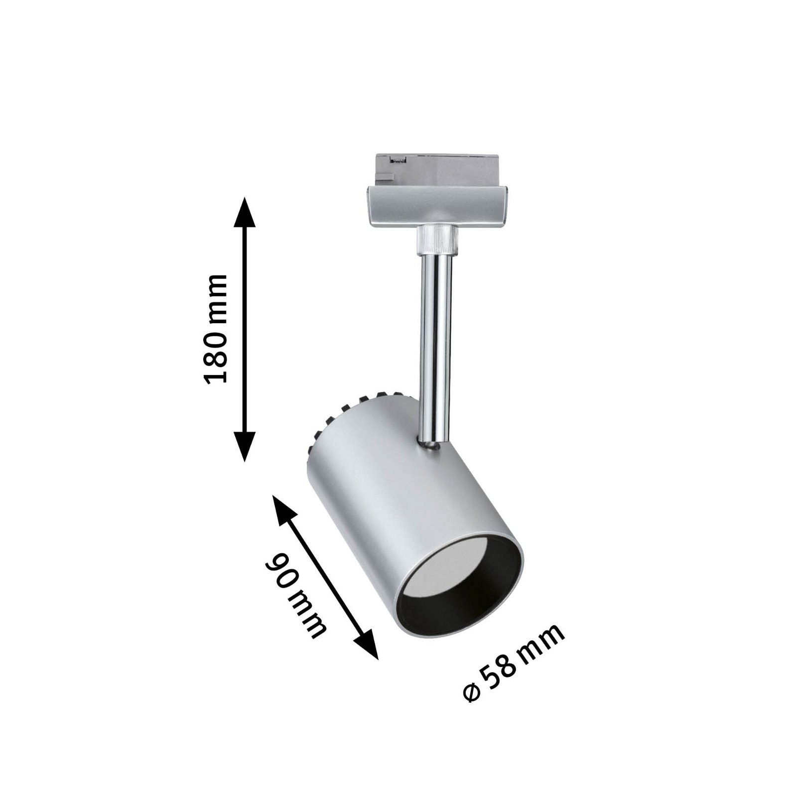 Paulmann Schienensystem-Leuchten »URail Schienenspot Shine Einzelspot 225lm 4,9W 2700K 230V Chrom matt«