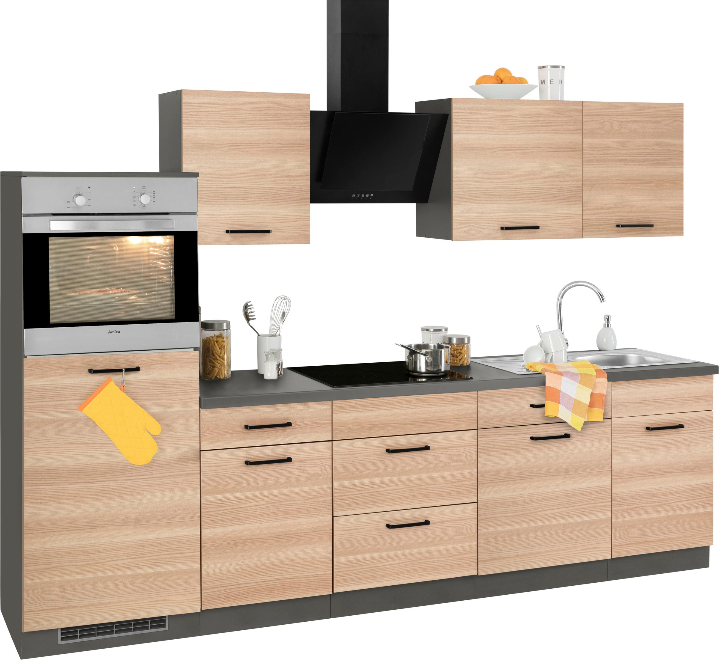 Küchenzeile »Esbo«, mit E-Geräten, Breite 280 cm