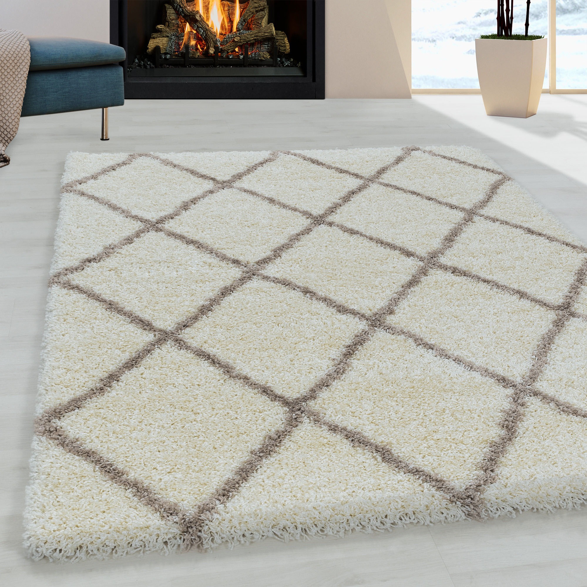 Ayyildiz Teppiche Hochflor-Teppich »ALVOR 3401«, rechteckig, 50 mm Höhe, Sh günstig online kaufen