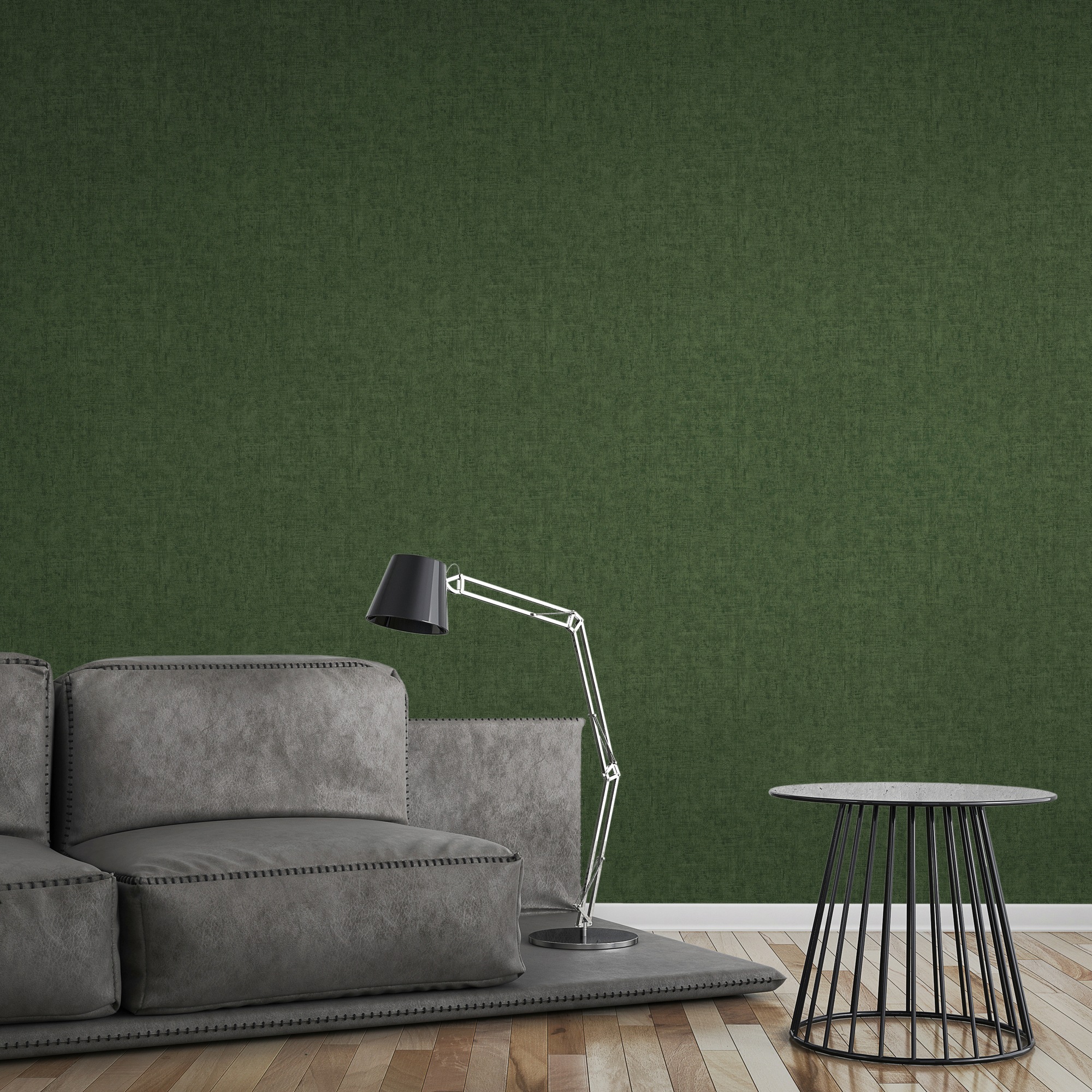 A.S. Création Vliestapete »Greenery Uni in Vintage Optik«, uni-einfarbig-unifarben, Uni Tapete einfarbig Tapeten Wohnzimmer Schlafzimmer Küche modern Büro