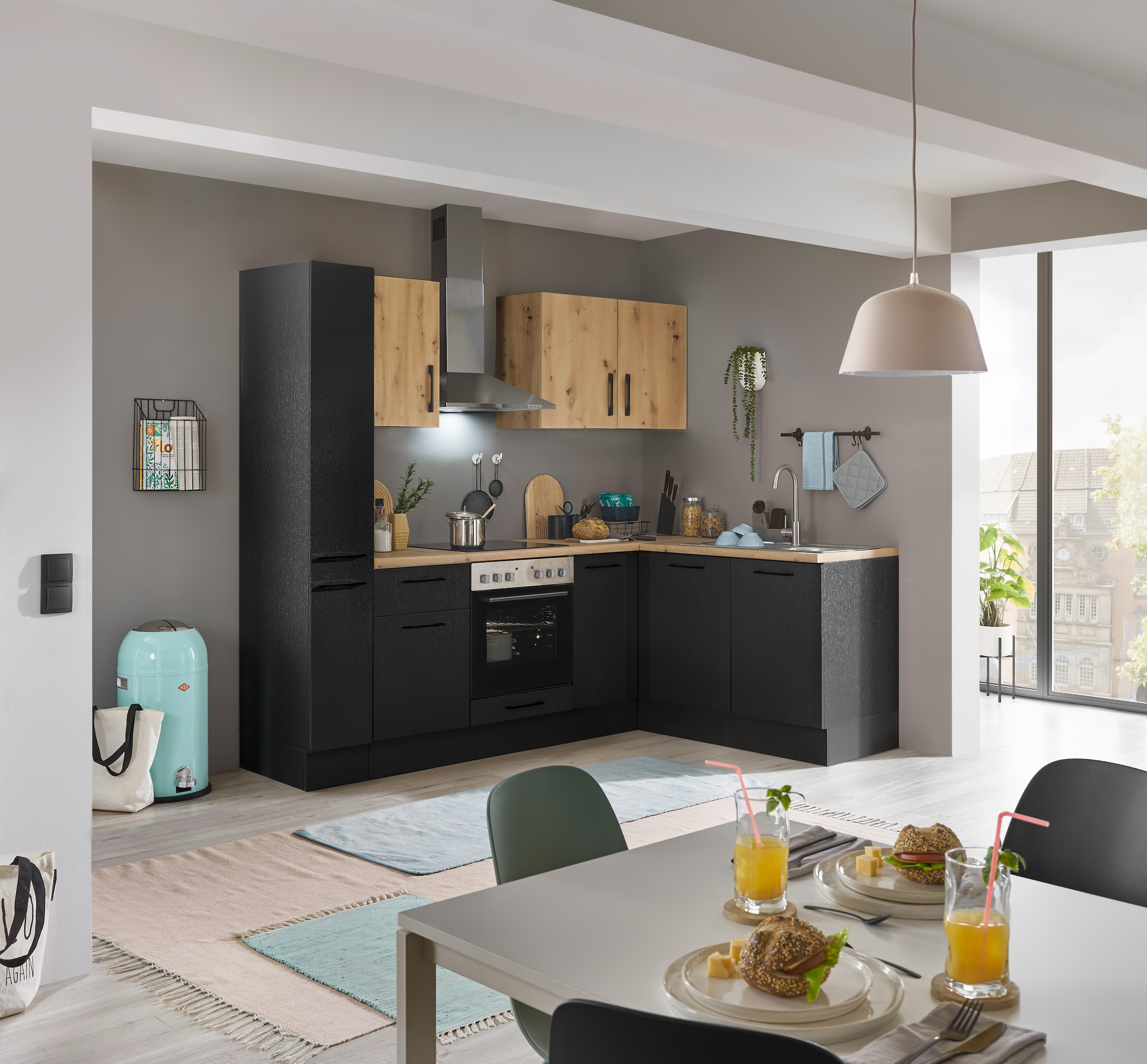 BASIC by Balculina Winkelküche »Turin«, Stellbreite 240x175 cm, wahlweise mit E-Geräten