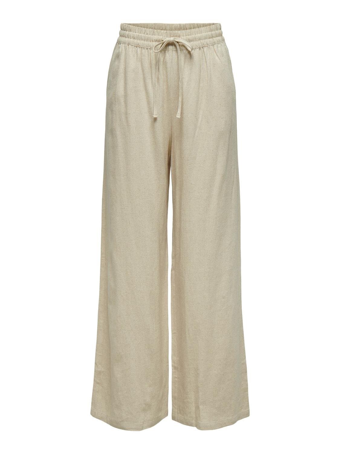 JDY Leinenhose »JDYSAY LINEN HW WIDE PANT WVN NOOS«, Sommerhose