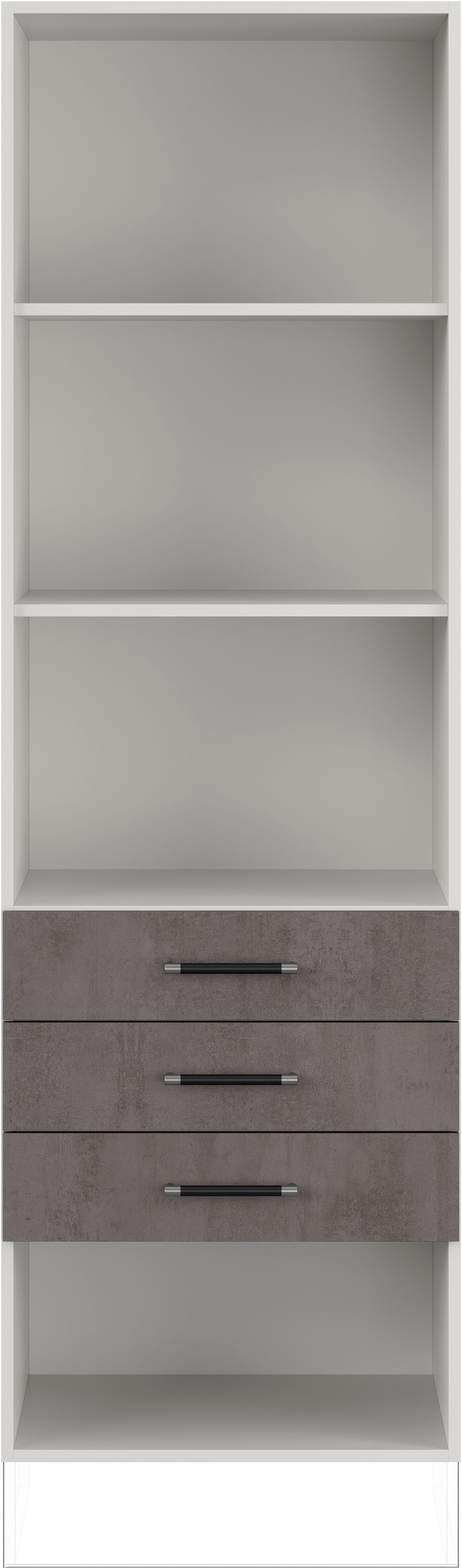 IMPULS KÜCHEN Seitenschrank »"Prag", Breite/Höhe: 60/190,7 cm, mit Soft-Close« vormontiert, mit Schubkästen, mit verstellbaren Fachböden