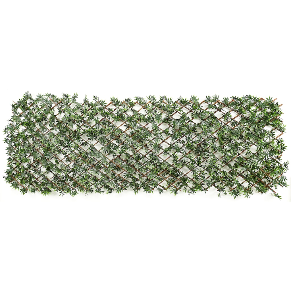 Andiamo Kunsthecken-Sichtschutz »Spalier Japan-Ahorn Blätter«, ausziehbarer Zaun, mit Kunstranke, natürliche Optik, Sichtschutz