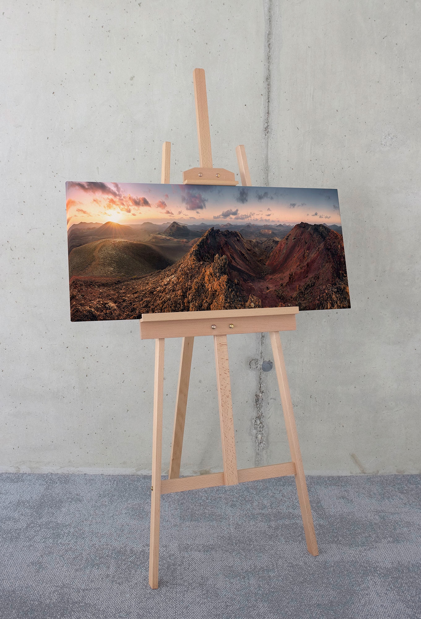 Komar Leinwandbild »Primeval Days - Größe 90 x 40 cm«, Baum-Blätter-Natur-Berge-Blumen-Foto-Jahreszeiten-Landschaft-Meer-Strand-Palmen, (Packung, 1 St.), Keilrahmenbild mi Echtholzrahmen