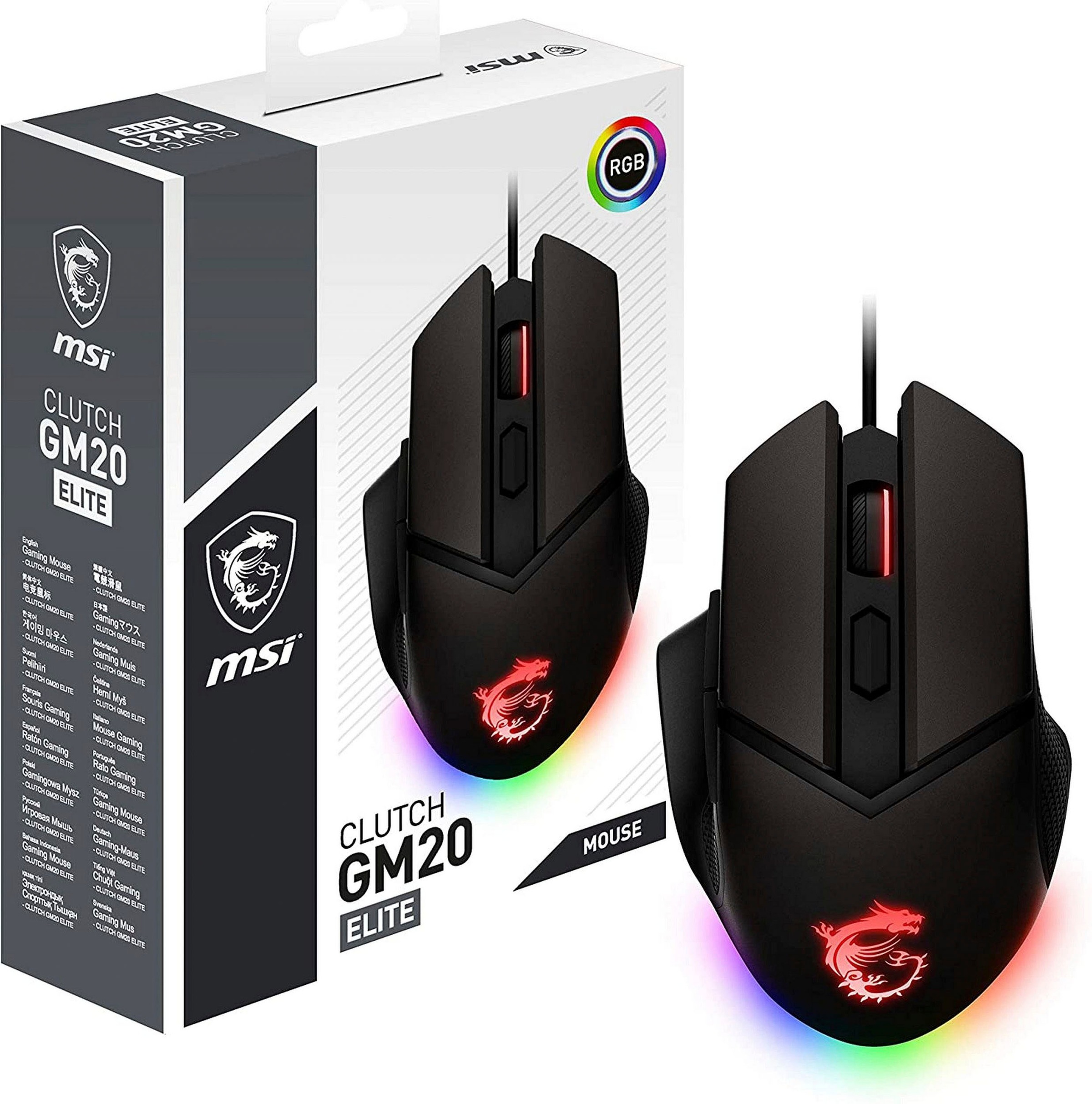 MSI Gaming-Maus »Clutch GM20 Elite«, kabelgebunden