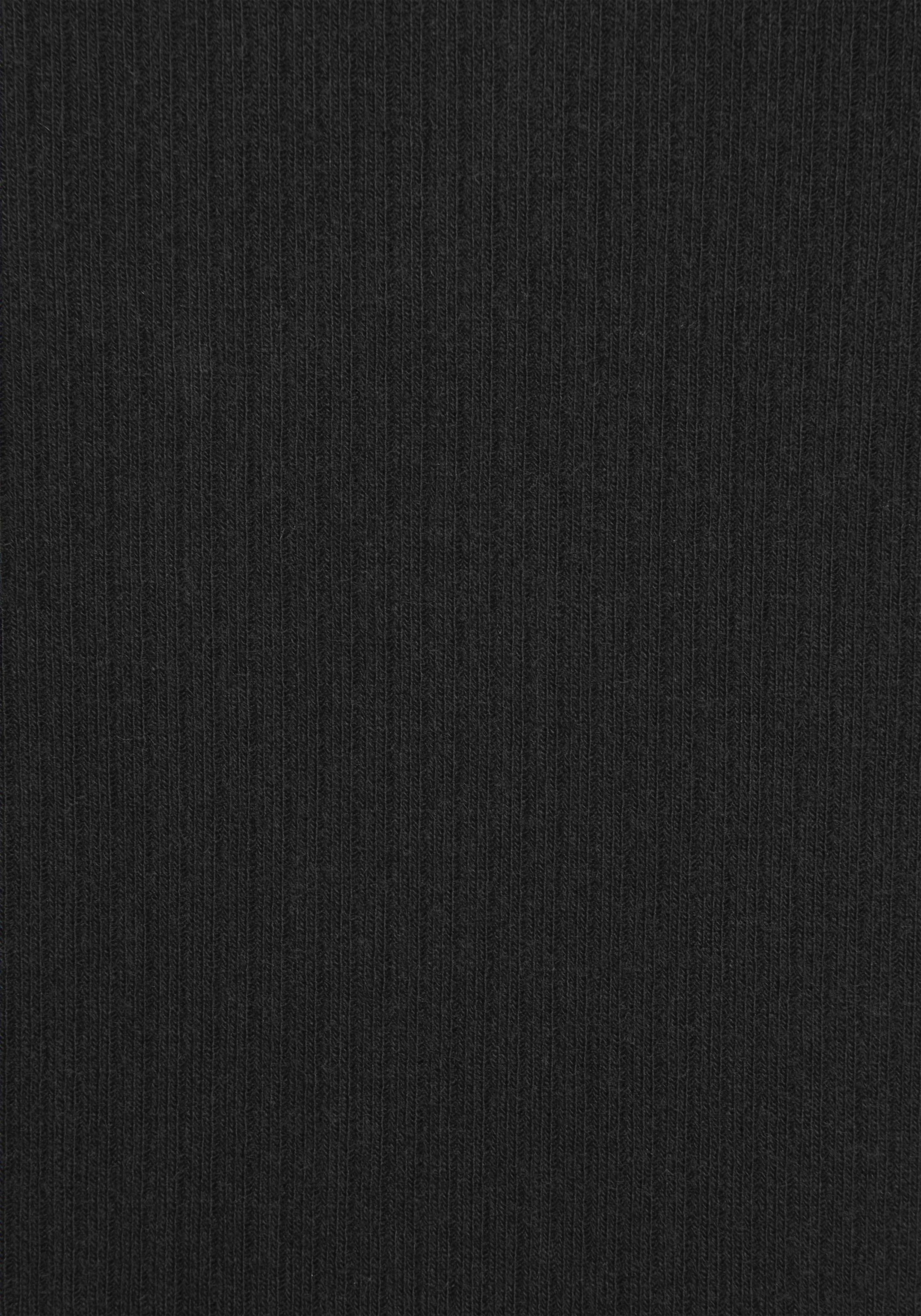 s.Oliver Pyjamaoberteil 1-teilig,  aus geripptem Stoff mit Kräuselsäumen