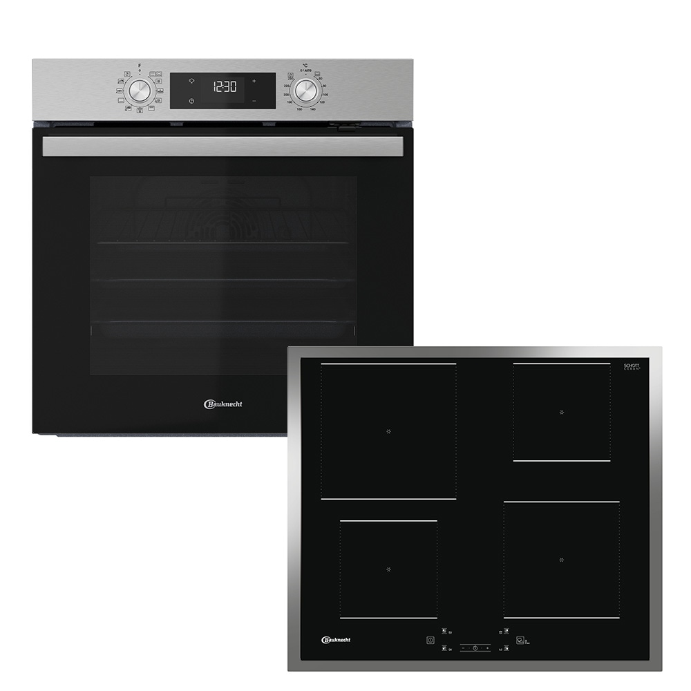 BAUKNECHT Backofen-Set "BAKO 740 IND IN" inox