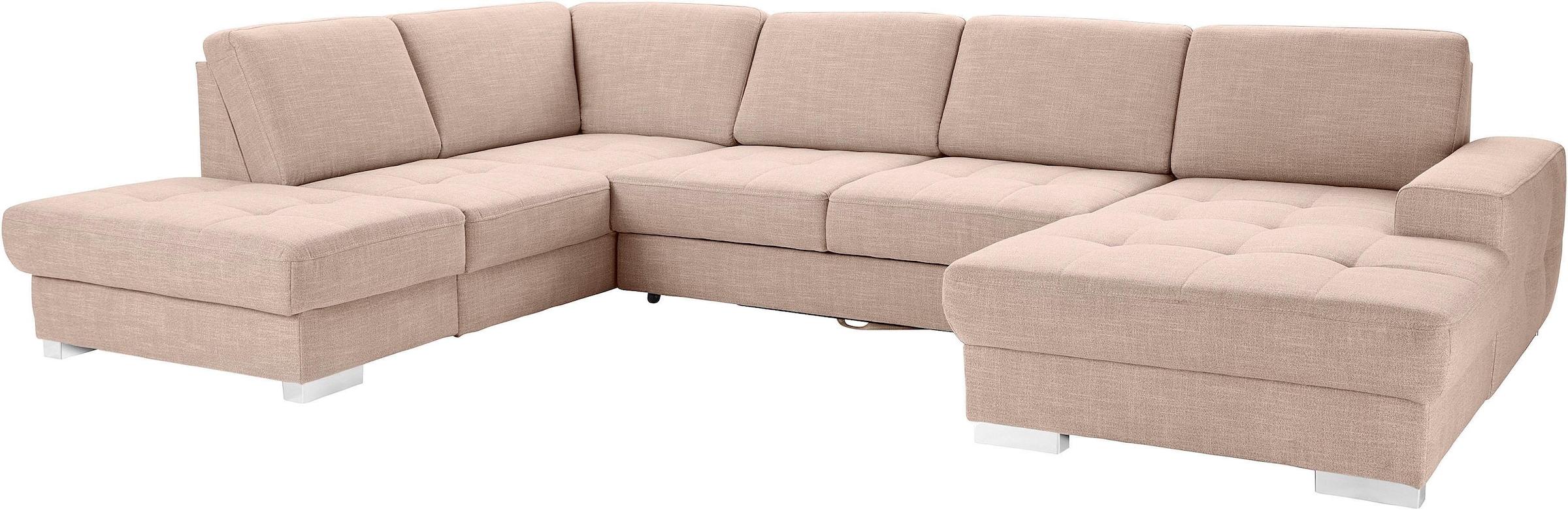sit&more Wohnlandschaft »Santorini U-Form«, mit Federkern und Sitztiefenverstellung, wahlweise mit Bettfunktion