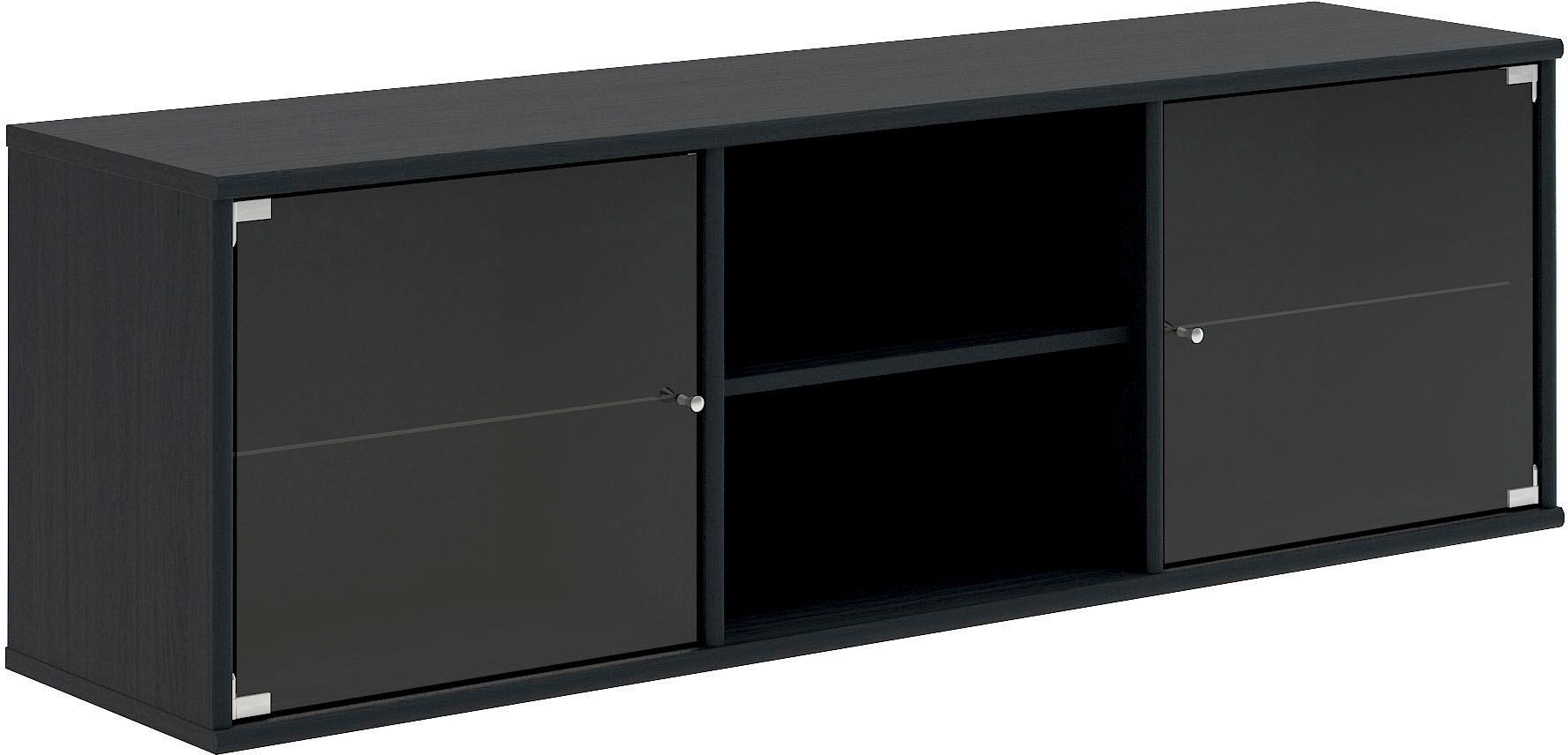Hammel Furniture Lowboard »Mistral, Hochwertig Schrank, hängend/stehend montierbar«, mit zwei Glastüren, B: 133 cm, anpassungsbar Designmöbel