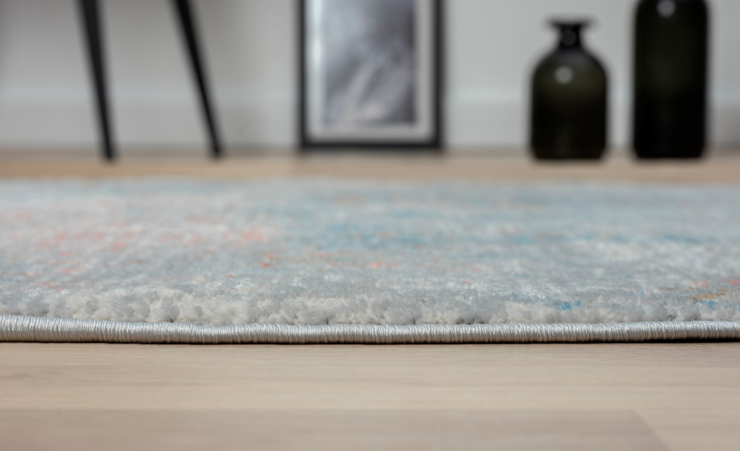 my home Teppich »Jaxyn«, rund, 8 mm Höhe, Kurzflor, modernes Design, pflegeleicht, Wohnzimmer