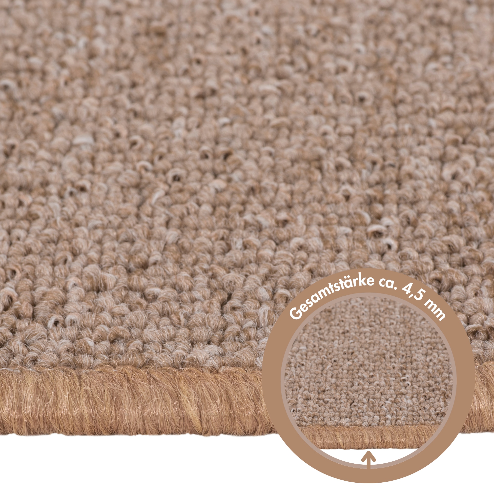 Andiamo Stufenmatte »Bob, Made in Poland« halbrund 4,5 mm Höhe melierte Schlinge, selbstklebend, Set mit 2 Stück oder 15 Stück