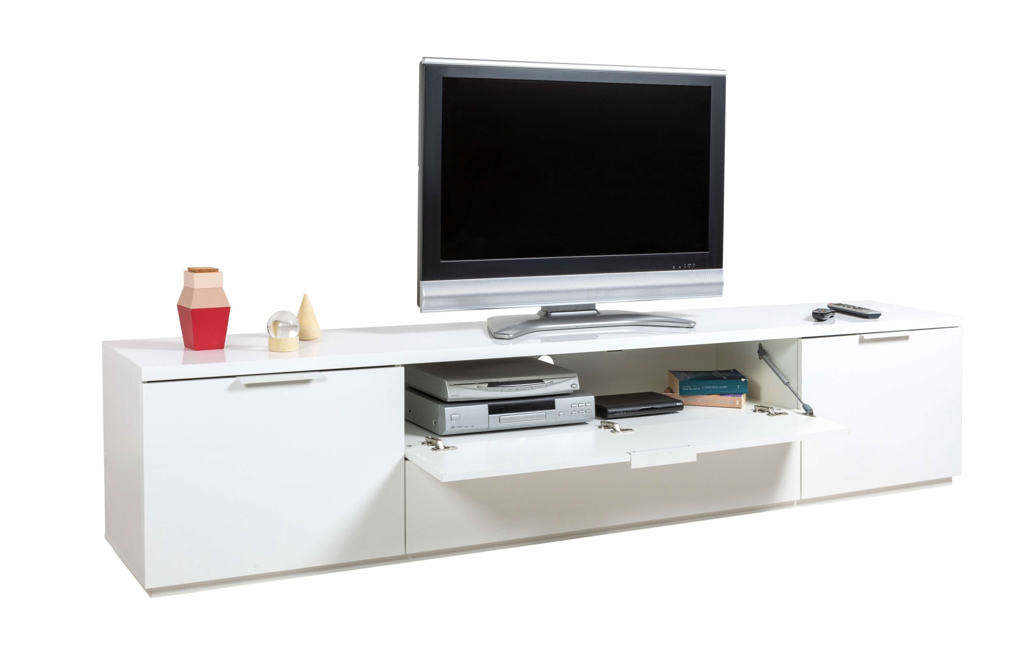 Composad Lowboard »Mundi, Lowboard, TV-Board, TV-Kommode, Fernsehschrank«, (1 St.), mit 2 Türen und 2 Klapptüren hochglanz lackiert