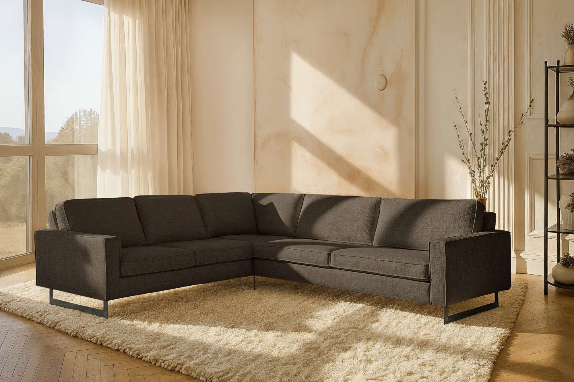 Home affaire Ecksofa »Pinto, XXL, 250/290 cm, langer Schenkel, Ottomane« Co günstig online kaufen