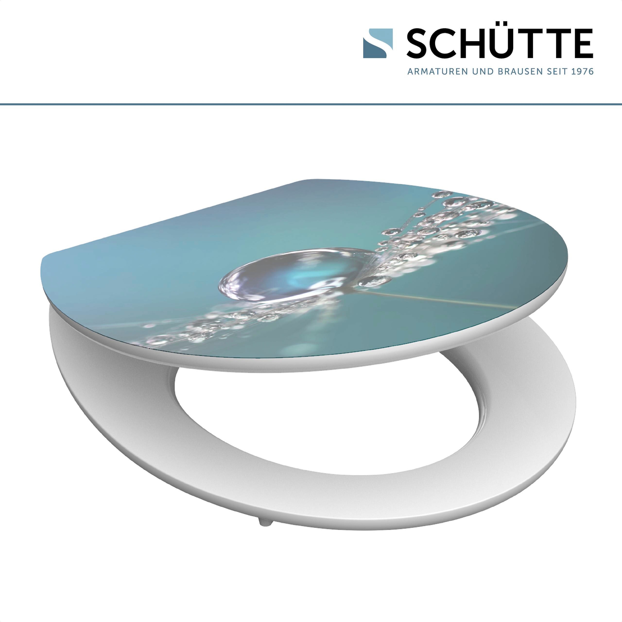 Schütte WC-Sitz »Water Drop«, High Gloss mit MDF Holzkern, mit Absenkautomatik
