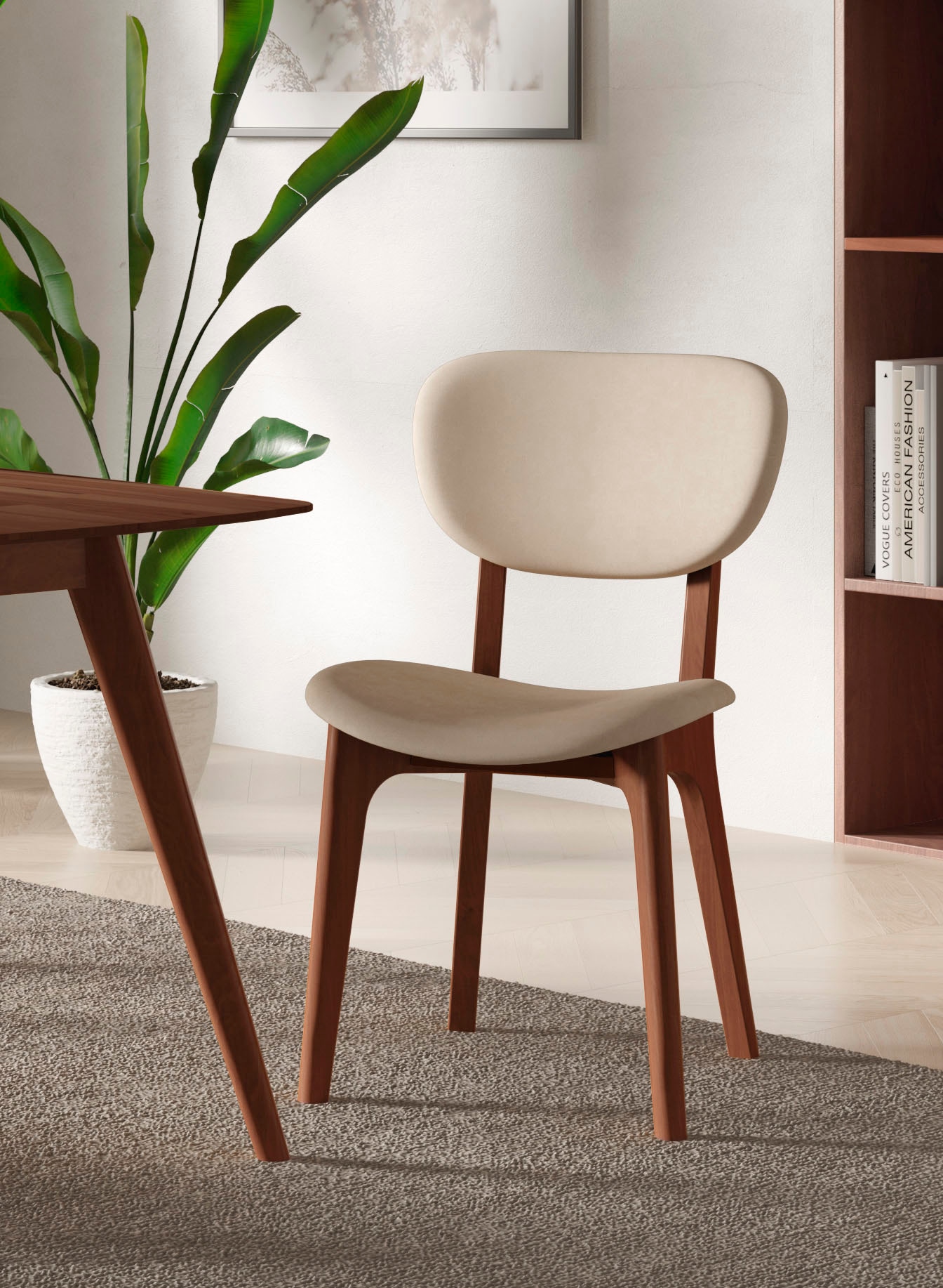 INOSIGN Stuhl »COZY Made in Italy« (Set) 2 Stk.Gestell in Buche, Kirsch- od günstig online kaufen