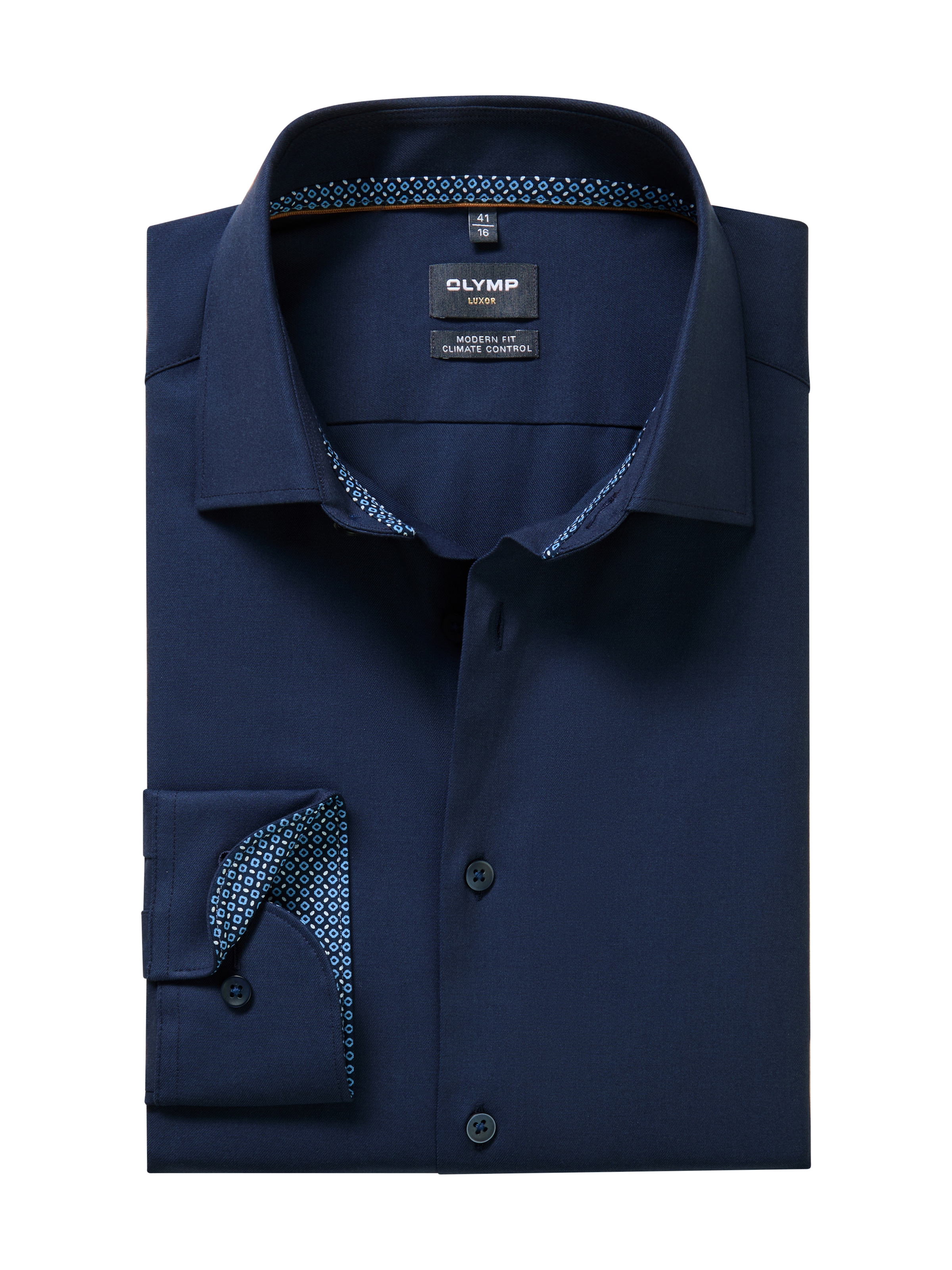 OLYMP Langarmhemd »Luxor 24/Seven« Businesshemd, modern fit, New Kentkragen, Climate Control