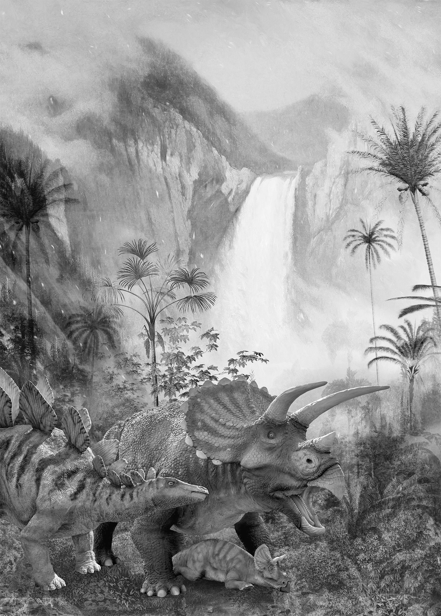 Komar Vliestapete »Jurassic Waterfall«, 200x280 cm (Breite x Höhe) günstig online kaufen