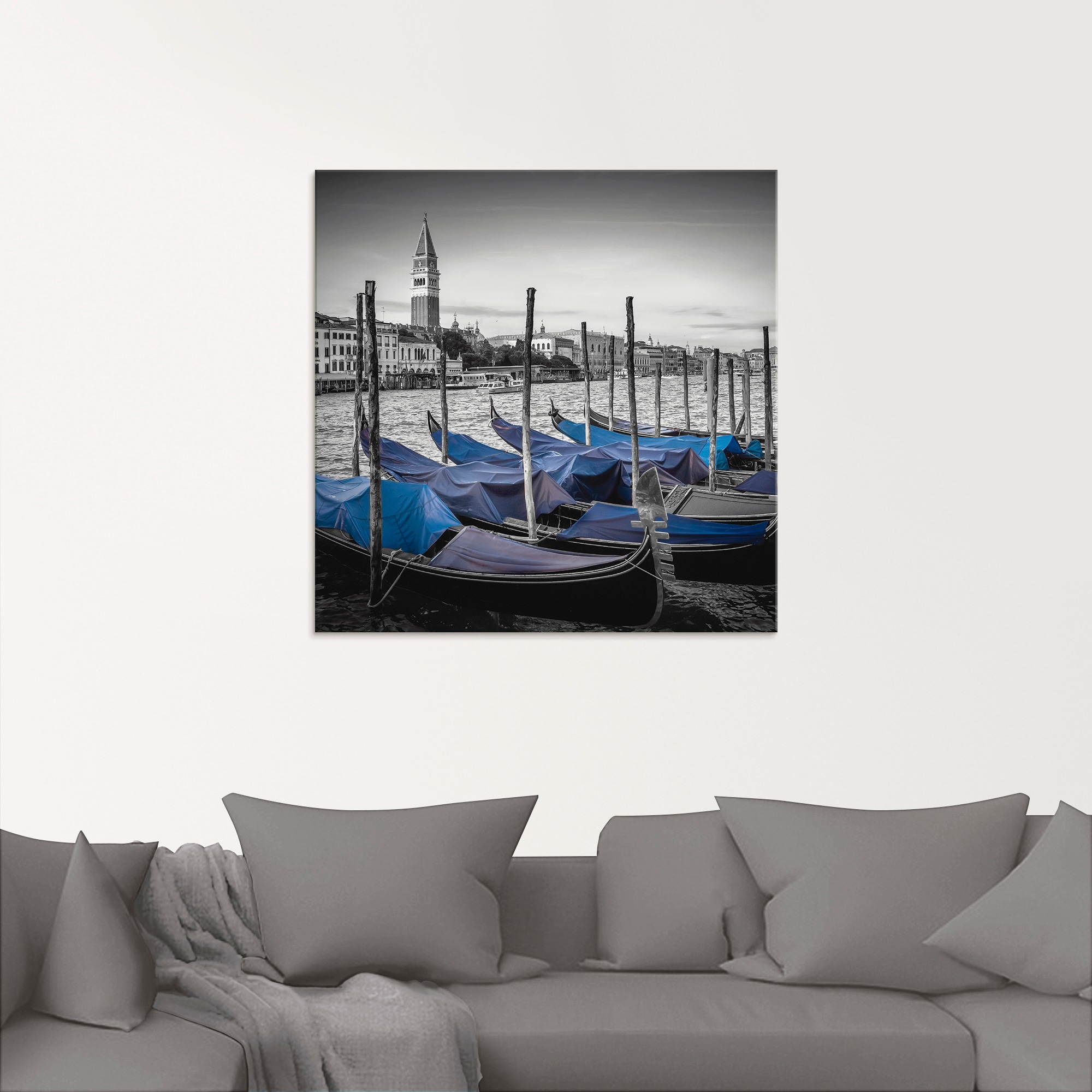 Artland Glasbild »Venedig Canal Grande & Markusturm I«, Boote & Schiffe, (1 St.), in verschiedenen Größen