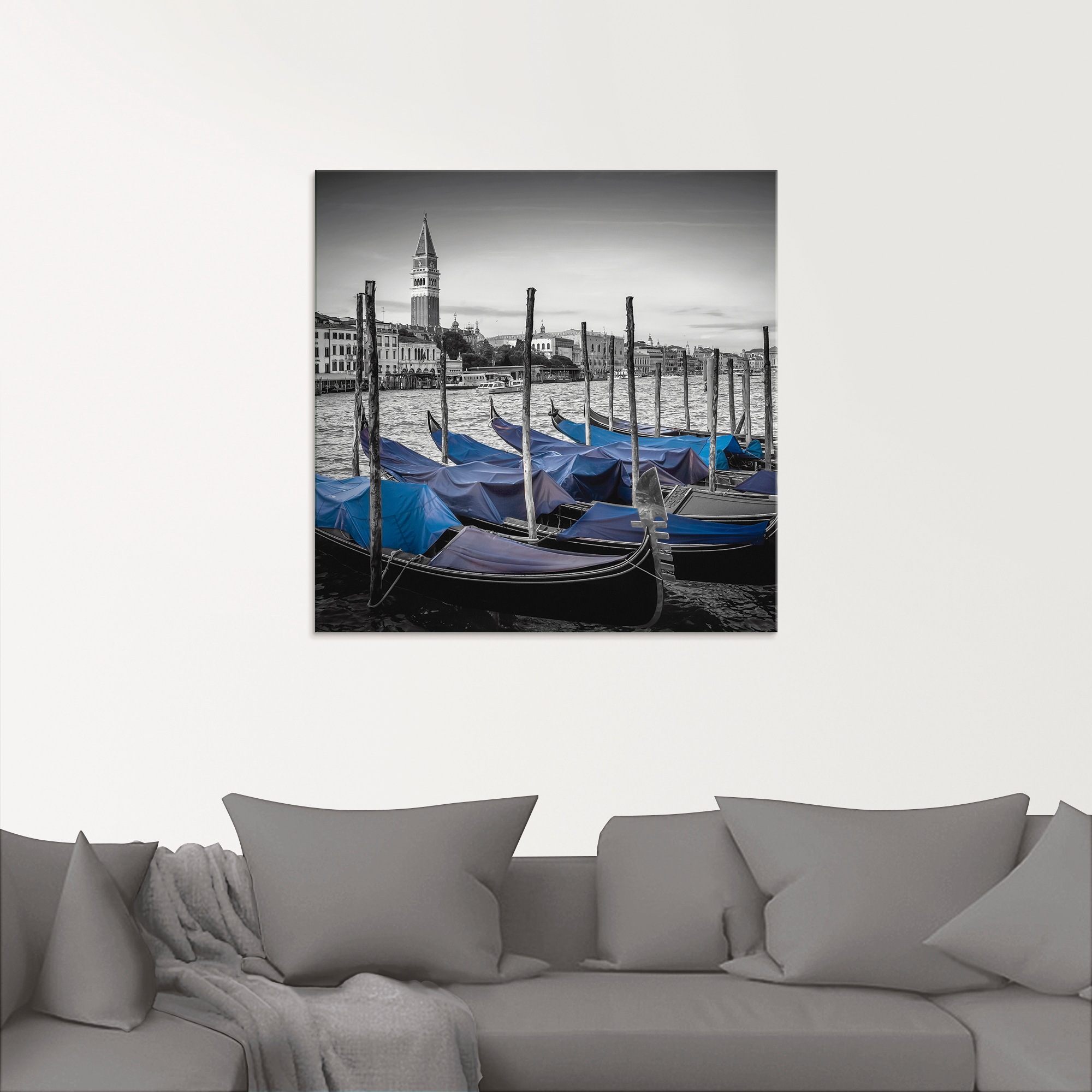Artland Glasbild »Venedig Canal Grande & Markusturm I«, Boote & Schiffe, (1 günstig online kaufen