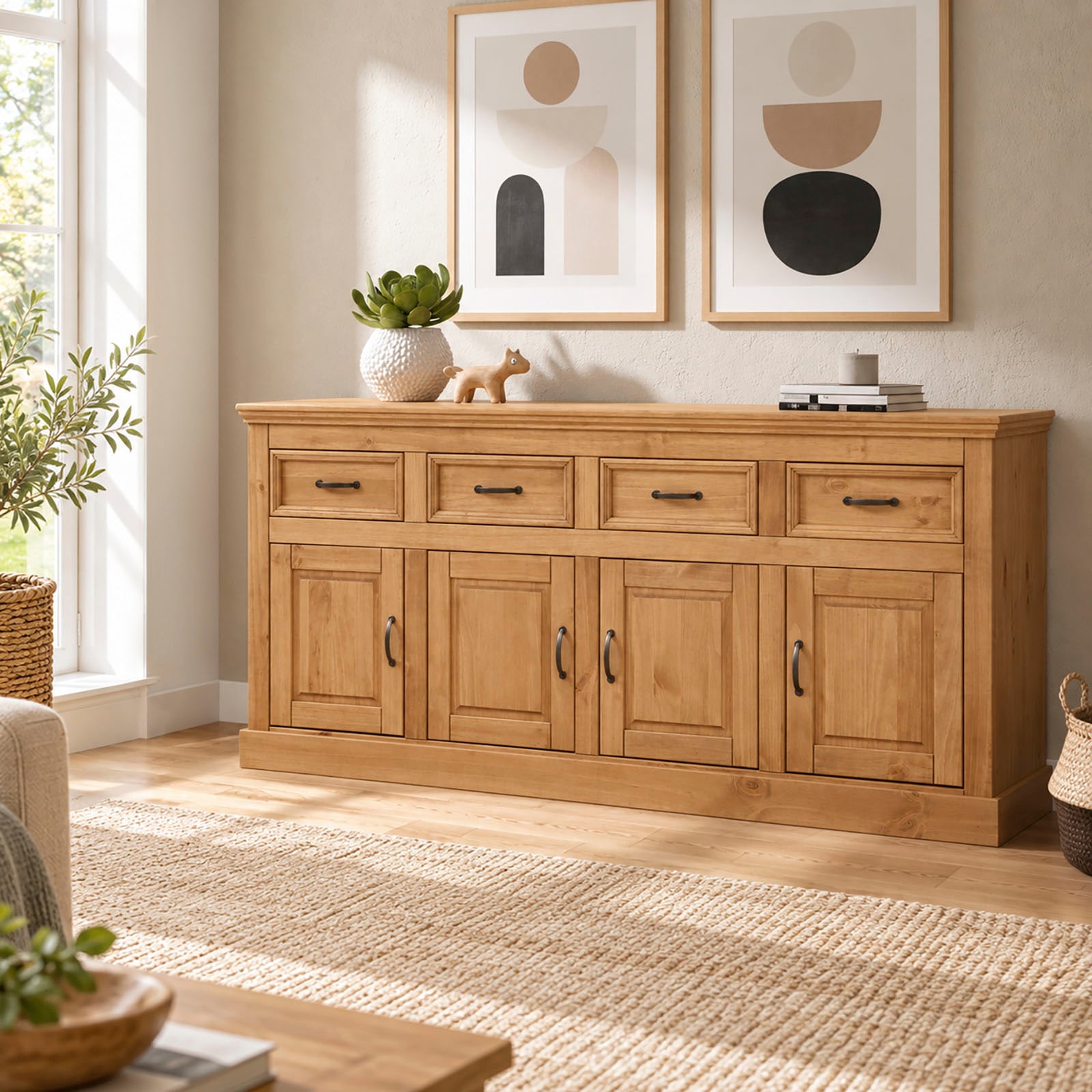 OTTO home Sideboard »Selma« Kommode mit 4 Türen und 4 Schubkästen