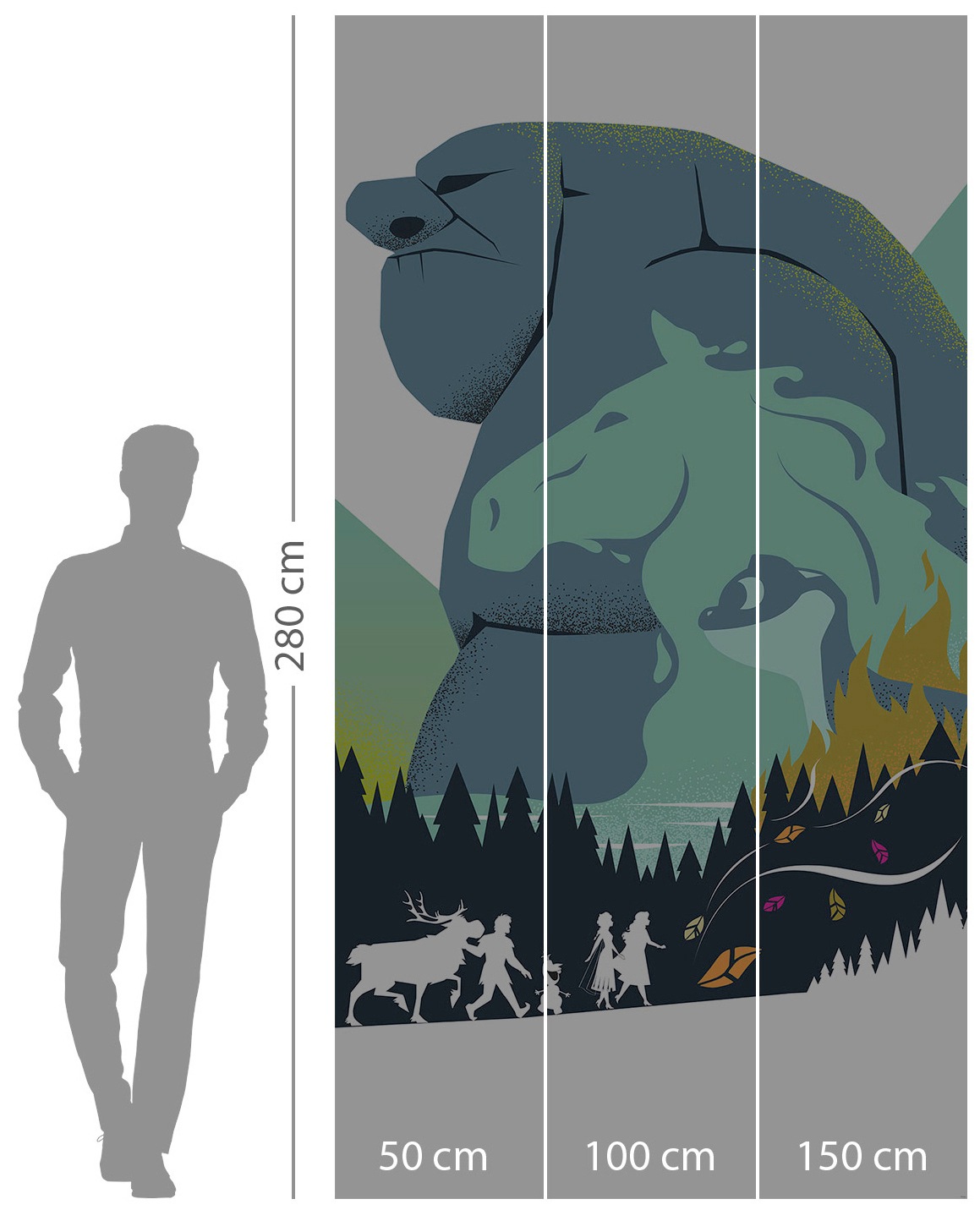 Komar Vliestapete »Digitaldruck Vlies -  Frozen Adventure - Größe 150 x 280 cm« bedruckt glatt Kinderzimmer