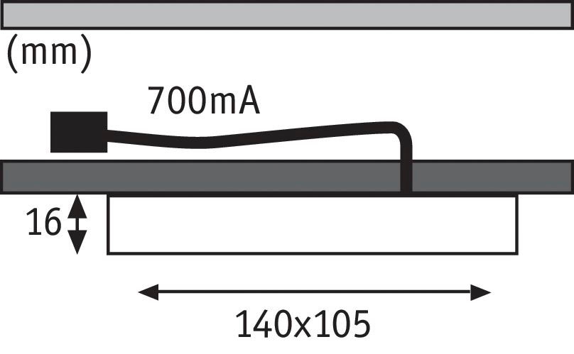 Paulmann Unterschrankleuchte »LED Möbelaufbauleuchte Vane eckig 2er-Set inklusive LED-Modul 2x6,7W«, 2 flammig, LED Möbelaufbauleuchte Vane eckig 2er-Set inklusive LED-Modul 2x6,7W