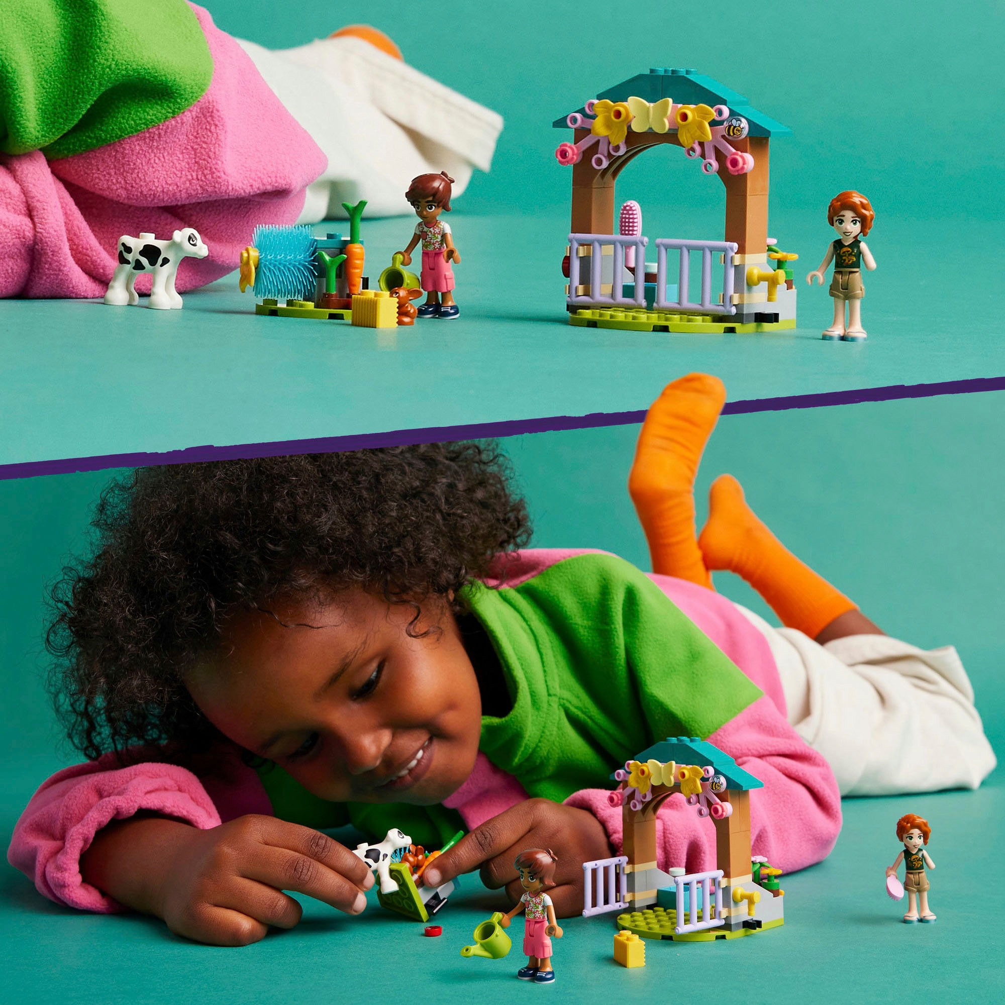 LEGO® Konstruktionsspielsteine »Autumns Kälbchenstall (42607), LEGO Friends«, (79 St.), Made in Europe