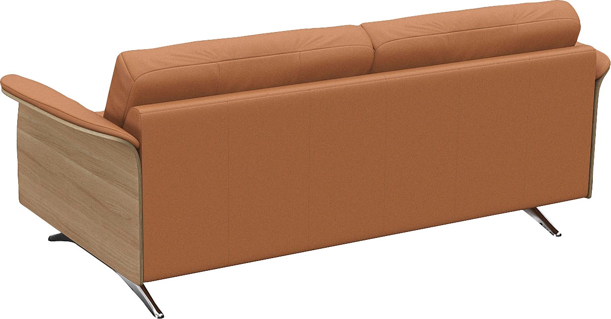 FLEXLUX 2,5-Sitzer »Glow Sofa, Couch,«, Premium-Sitz: Kaltschaum & Federkern, Arml. geölte Eiche, Fuß Alu