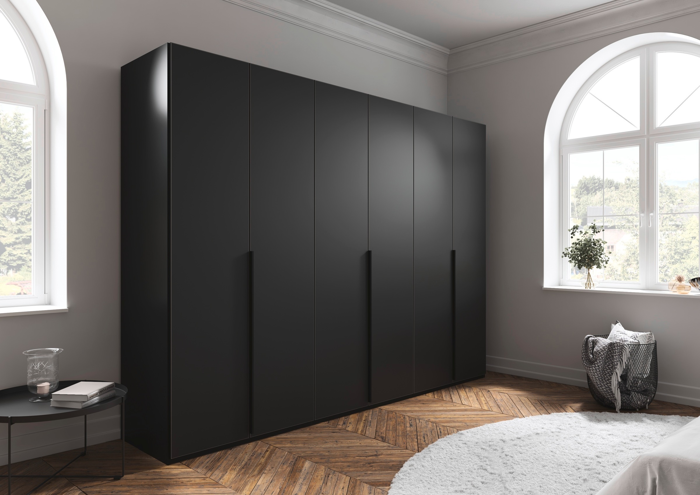 LeGer Home by Lena Gercke Kleiderschrank »Schrank Garderobe Ankleide Schlafzimmer Flur Serina«, (in 3 verschiedenen Ausstattungen BASIC/CLASSIC/PREMIUM), in 6 Breiten (101 - 401 cm) mit Front Glas oder Dekor MADE IN GERMANY
