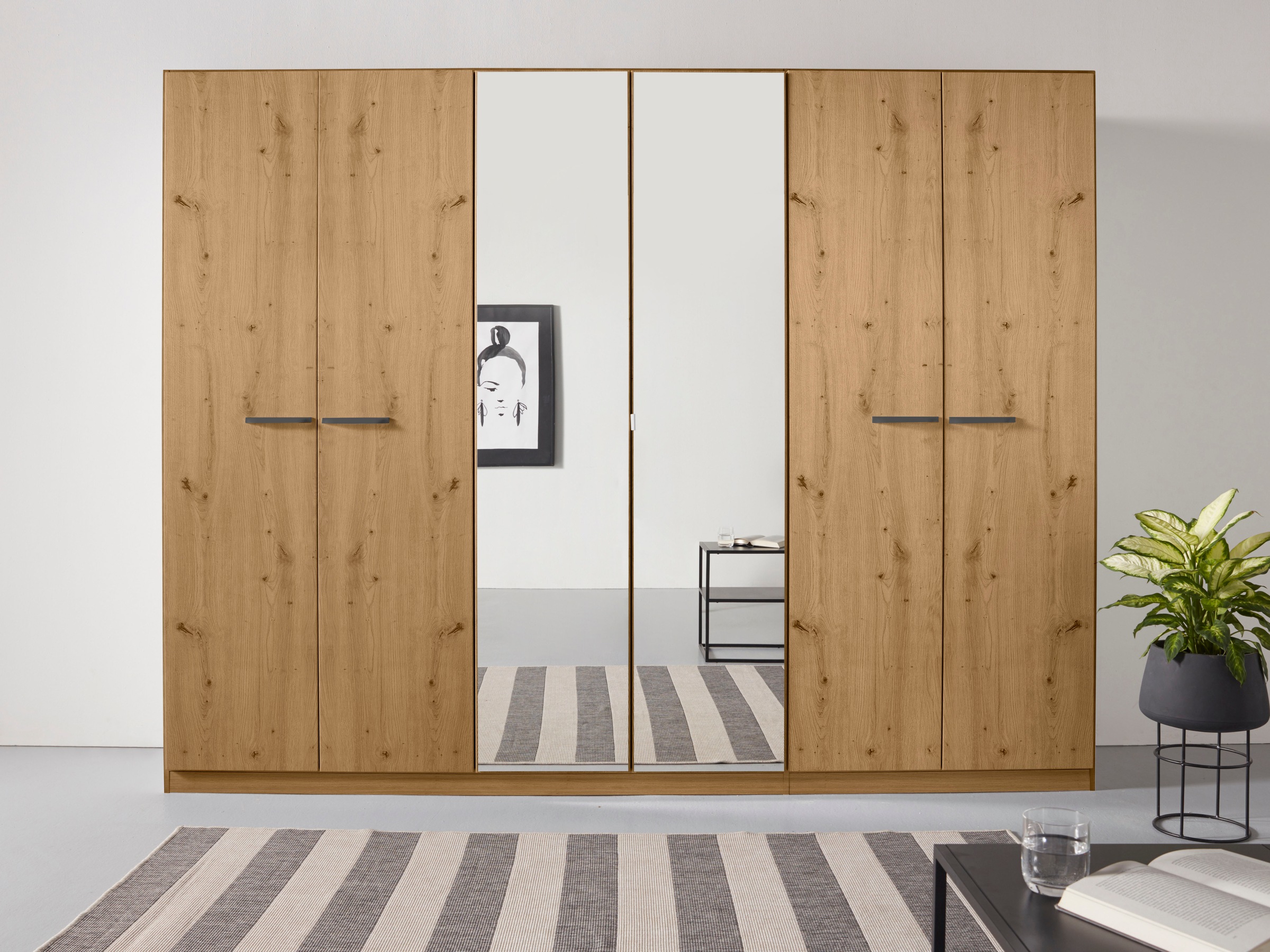 rauch Drehtürenschrank »Kleiderschrank Schrank Garderobe TOPSELLER OTELI inkl. Inneneinteilung«, mit 3 Innenschubladen extra Böden optional mit Spiegel MADE IN GERMANY