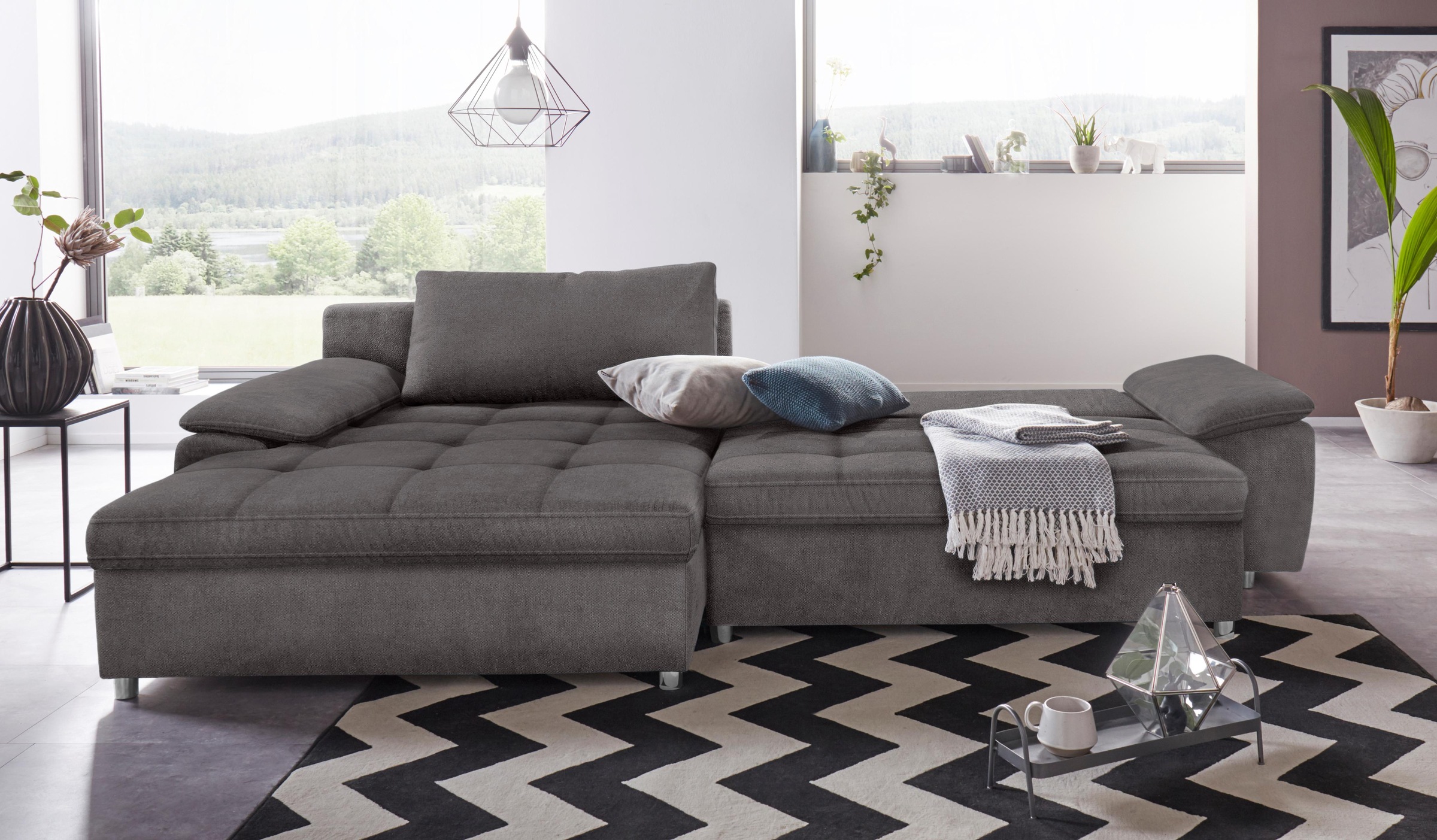 sit&more Ecksofa Labene, wahlweise mit Bettfunktion und Bettkasten, inkl. R günstig online kaufen