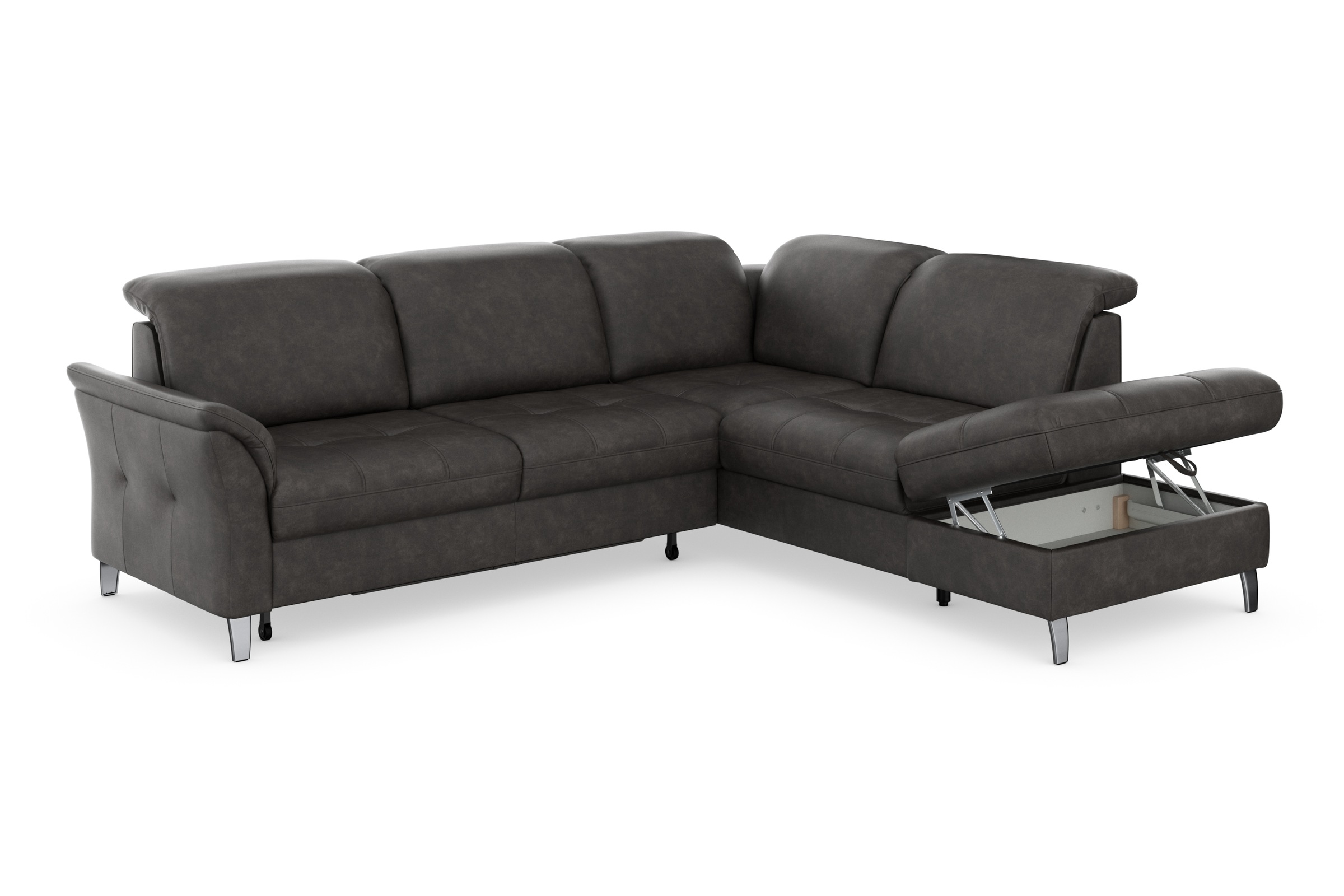 sit&more Ecksofa »Maggiore L-Form«, wahlweise mit Kopfteilverstellung, Bettfunktion und Stauraum