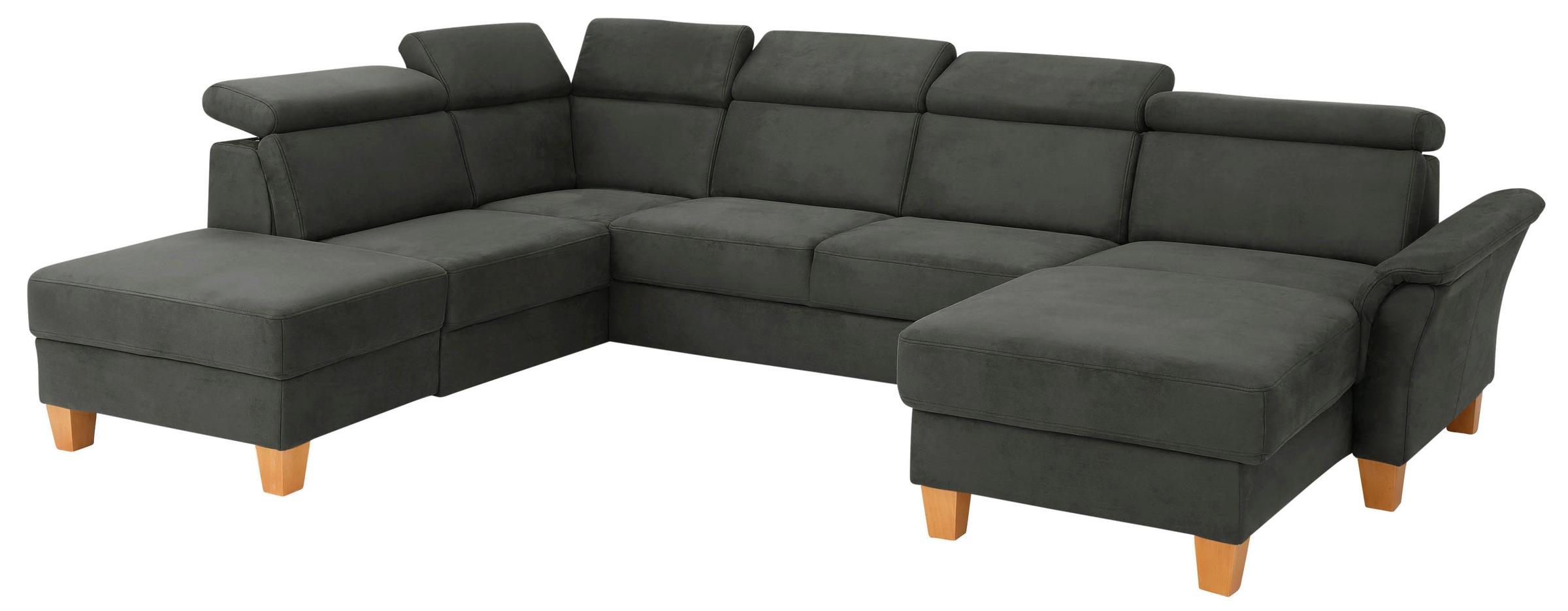 Home affaire Wohnlandschaft »Conville U-Form«, Kopfteilverstellung wahlweise mit Bettfunktion und Bettkasten