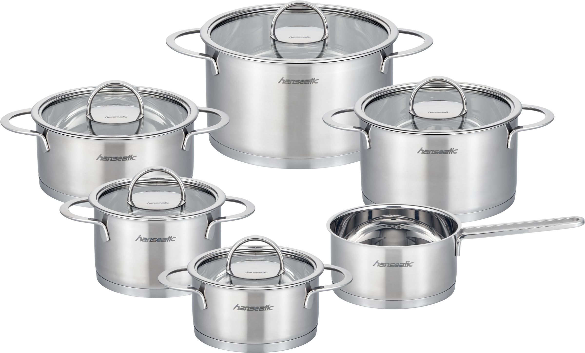 Hanseatic Topf-Set »hanseatic«, Edelstahl 18/10, (Set, 11 tlg., Fleischtopf günstig online kaufen