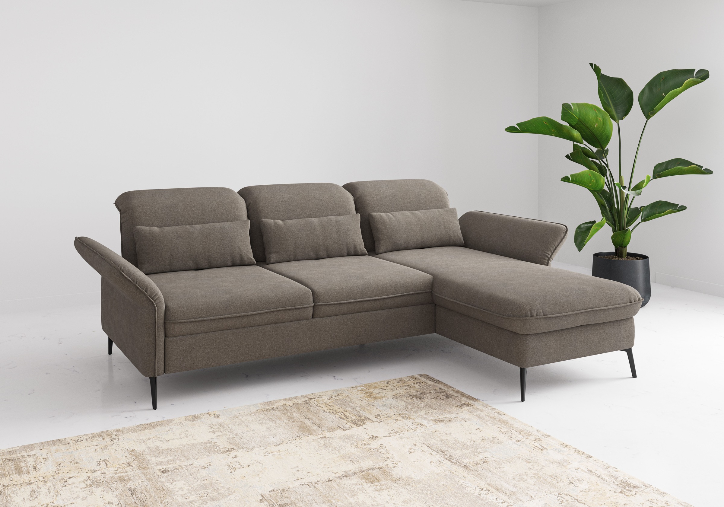 sit&more Ecksofa »Emely, inkl. Sitztiefenverstellung« wahlweise mit Bettfun günstig online kaufen