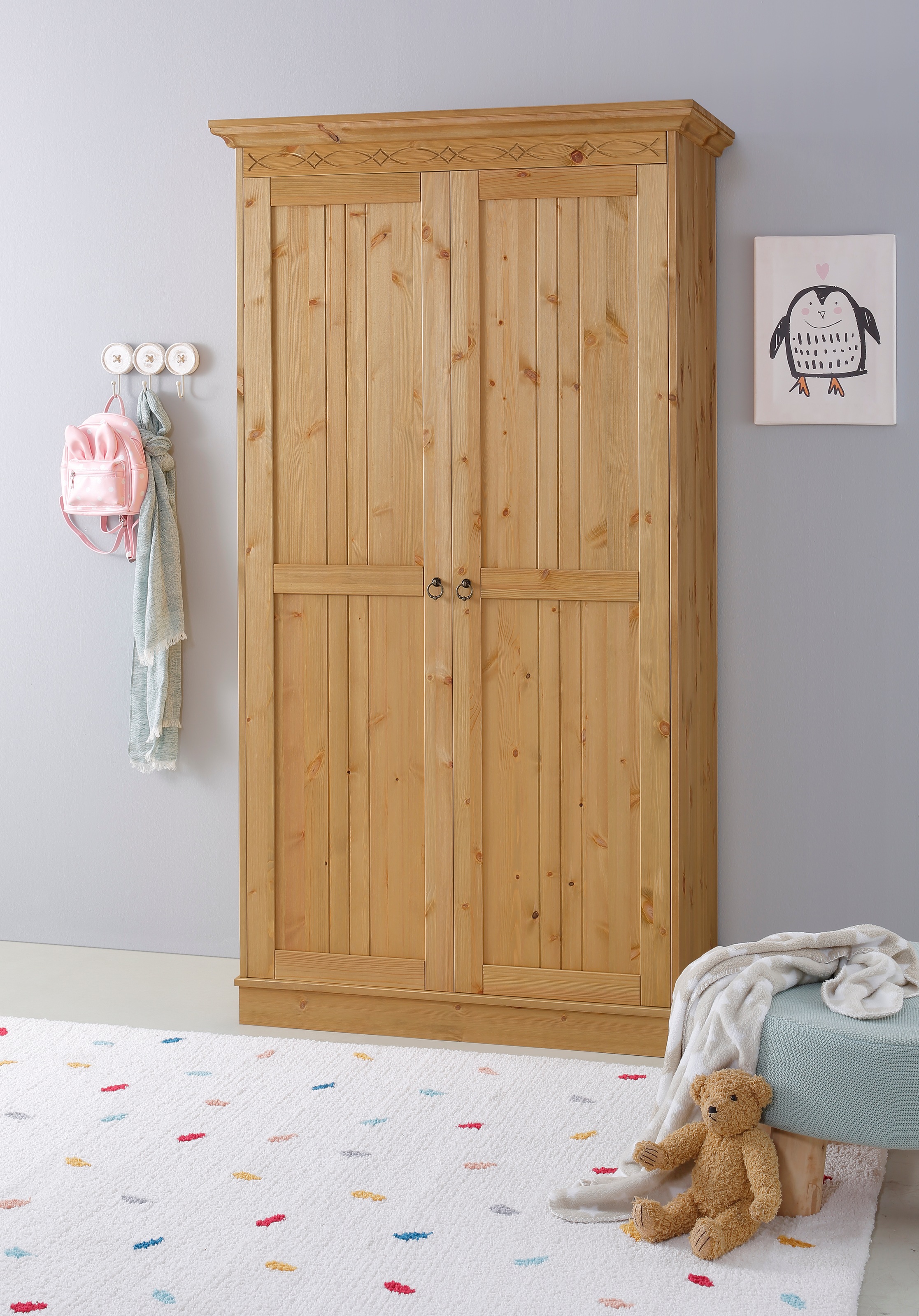 Home affaire Drehtürenschrank "Indra" 3 Breiten: 100/145/233 cm H/T ca.187/ günstig online kaufen