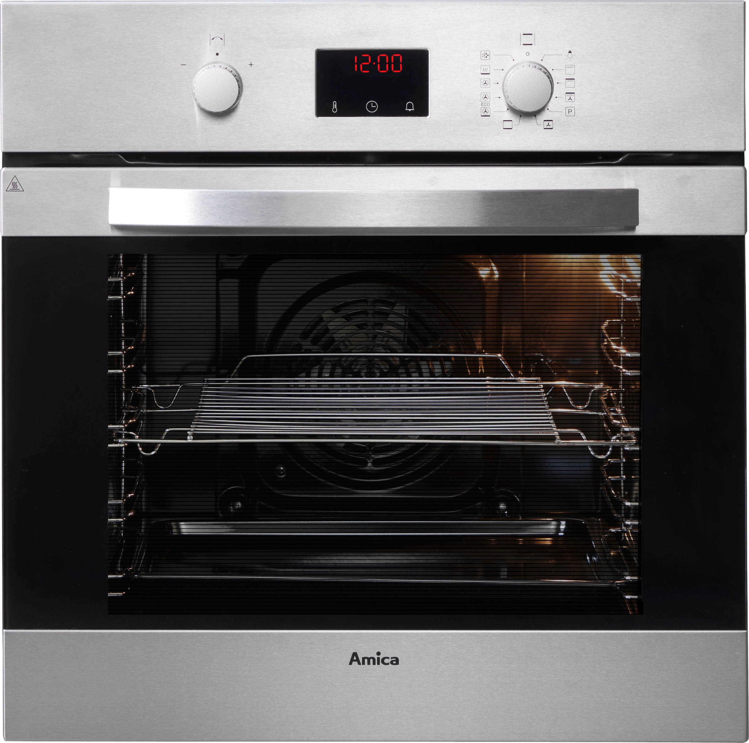 Amica Backofen »EBP 13624 E«, 10223.3eEHiTsrPrDJX EBP 13624 E, mit Teleskopauszug nachrüstbar, Pyrolyse-Selbstreinigung