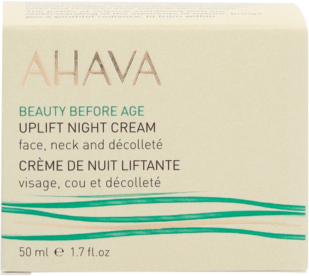 AHAVA Nachtcreme »Beauty Before Age Uplift Night Cream«, Hohe Konzentration an Mineralien, reduziert tiefe Falten.