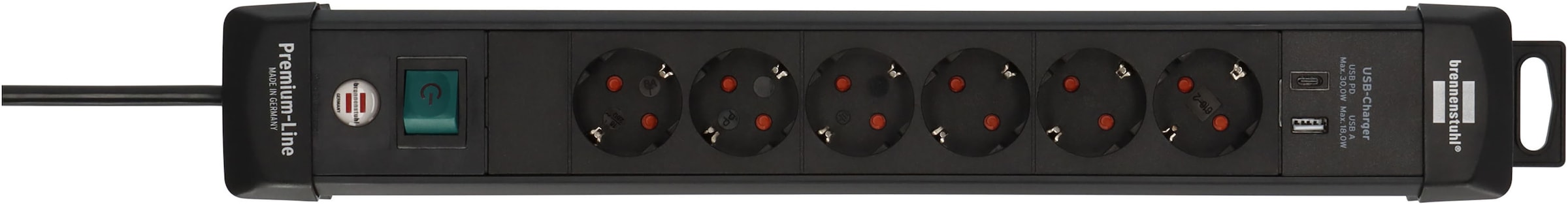 Brennenstuhl Steckdosenleiste »H05VV-F 3G1,5, 3 m« (Ein- / Ausschalter | USB-Anschlüsse Kabellänge 3 m)