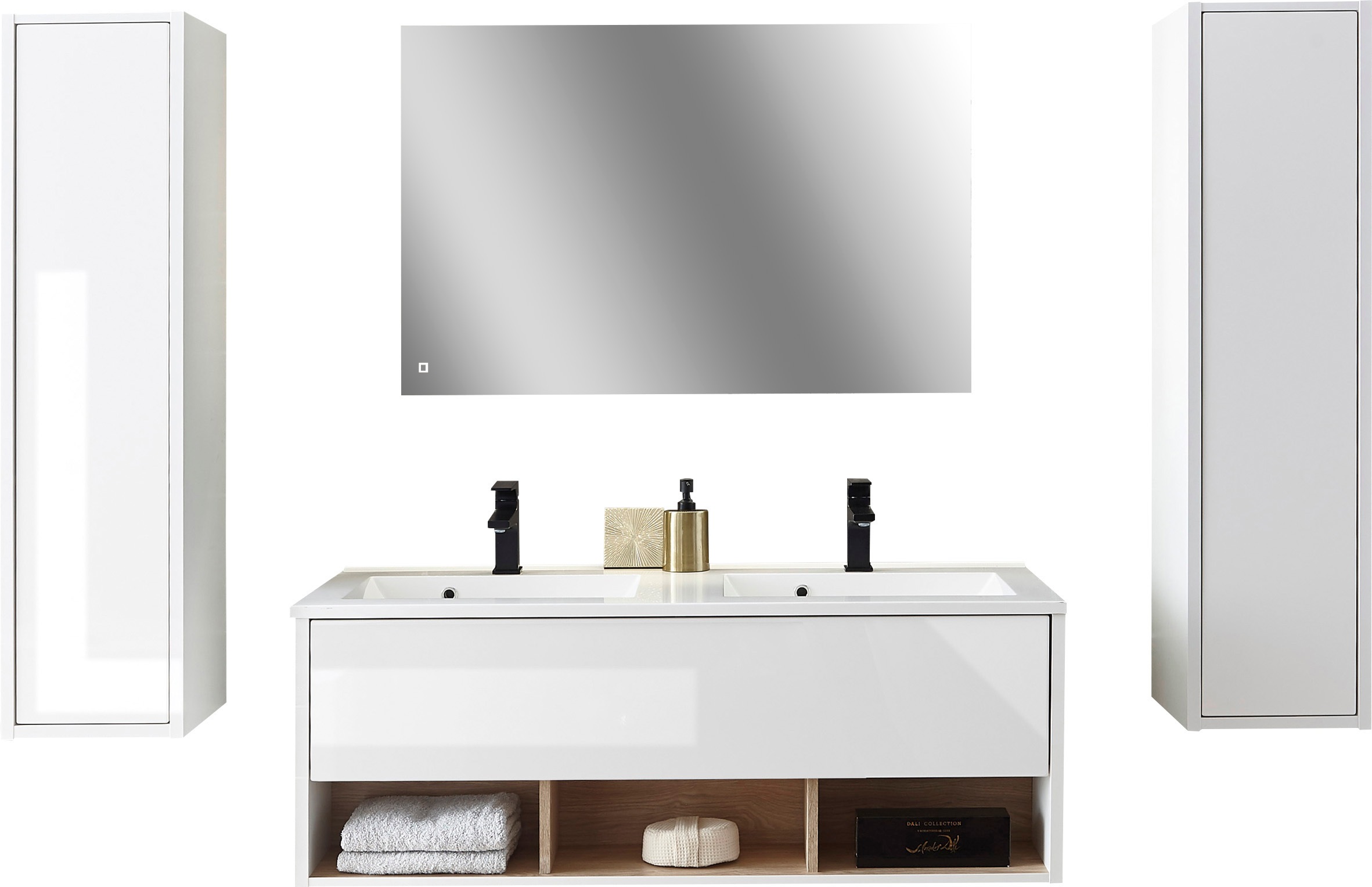 PLACES OF STYLE Badmöbel-Set »Studio Line, Bad im modernen Design, 4-teilig günstig online kaufen