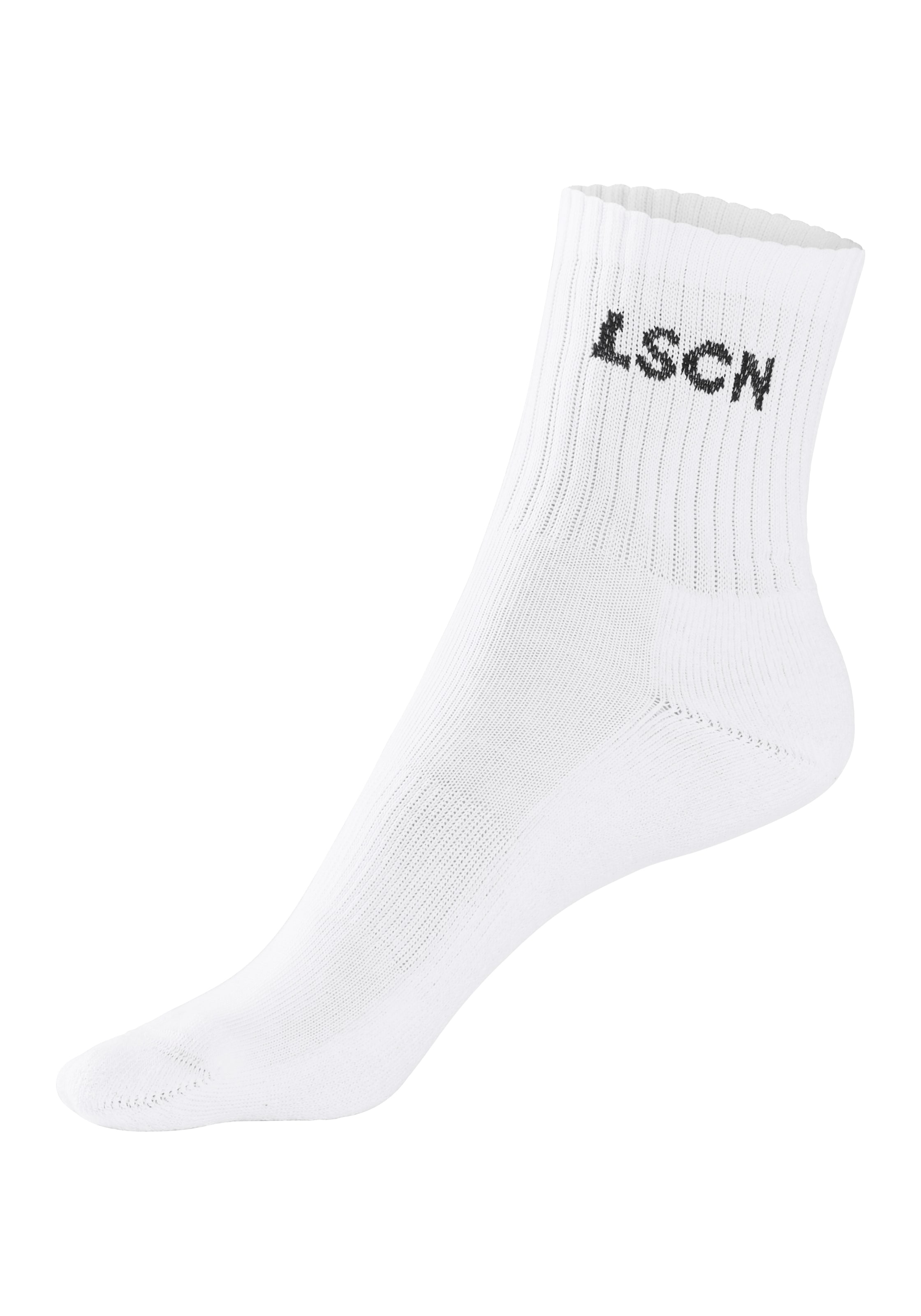 LSCN by LASCANA Tennissocken Packung, 2 Paar tlg. mit  Halbfußfrottee